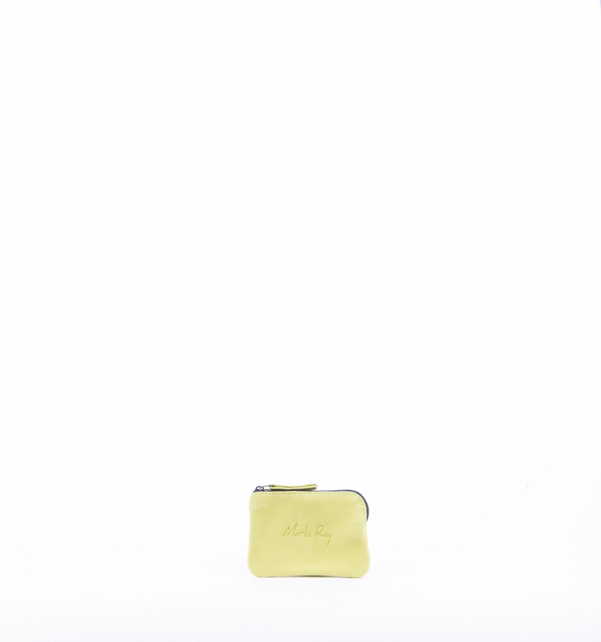 Pia Mini long beach melinda - borsa make-up in pelle gialla - Marta Ray