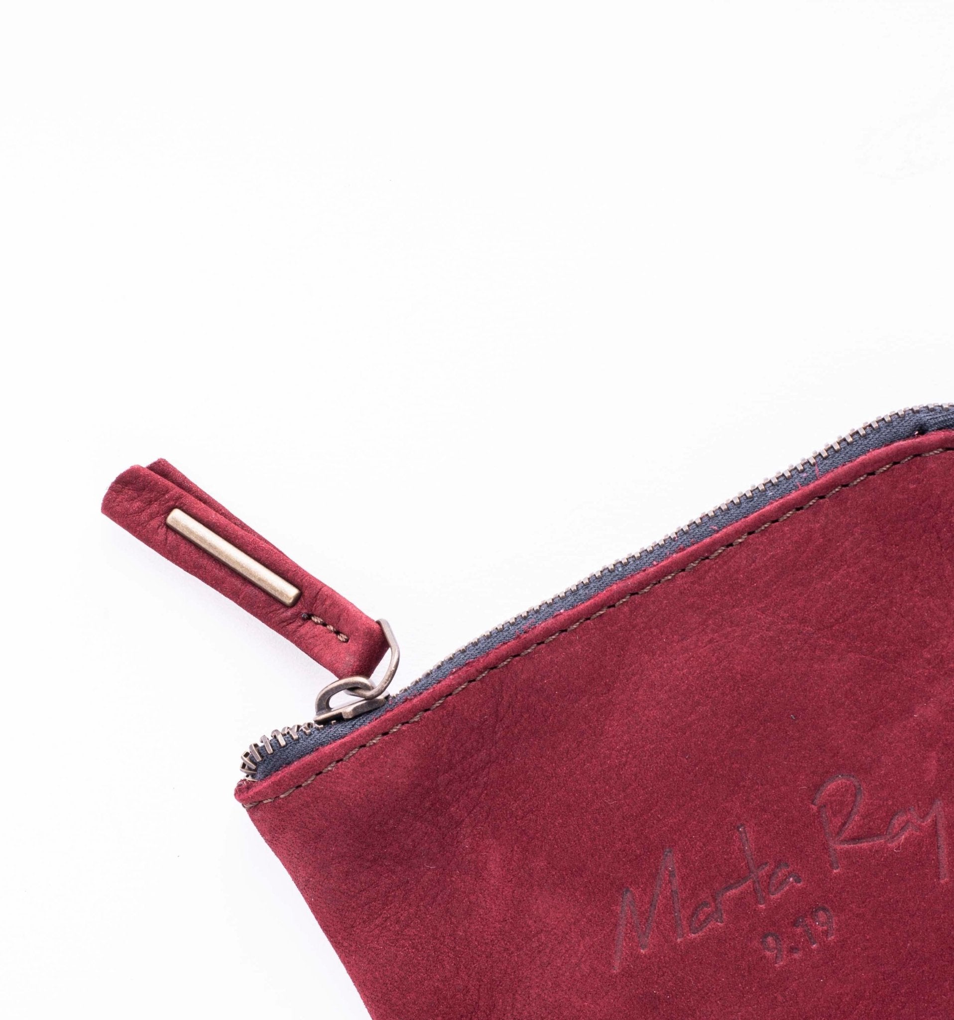 Pia Mini long beach rubino - borsa make-up in pelle rossa - Marta Ray