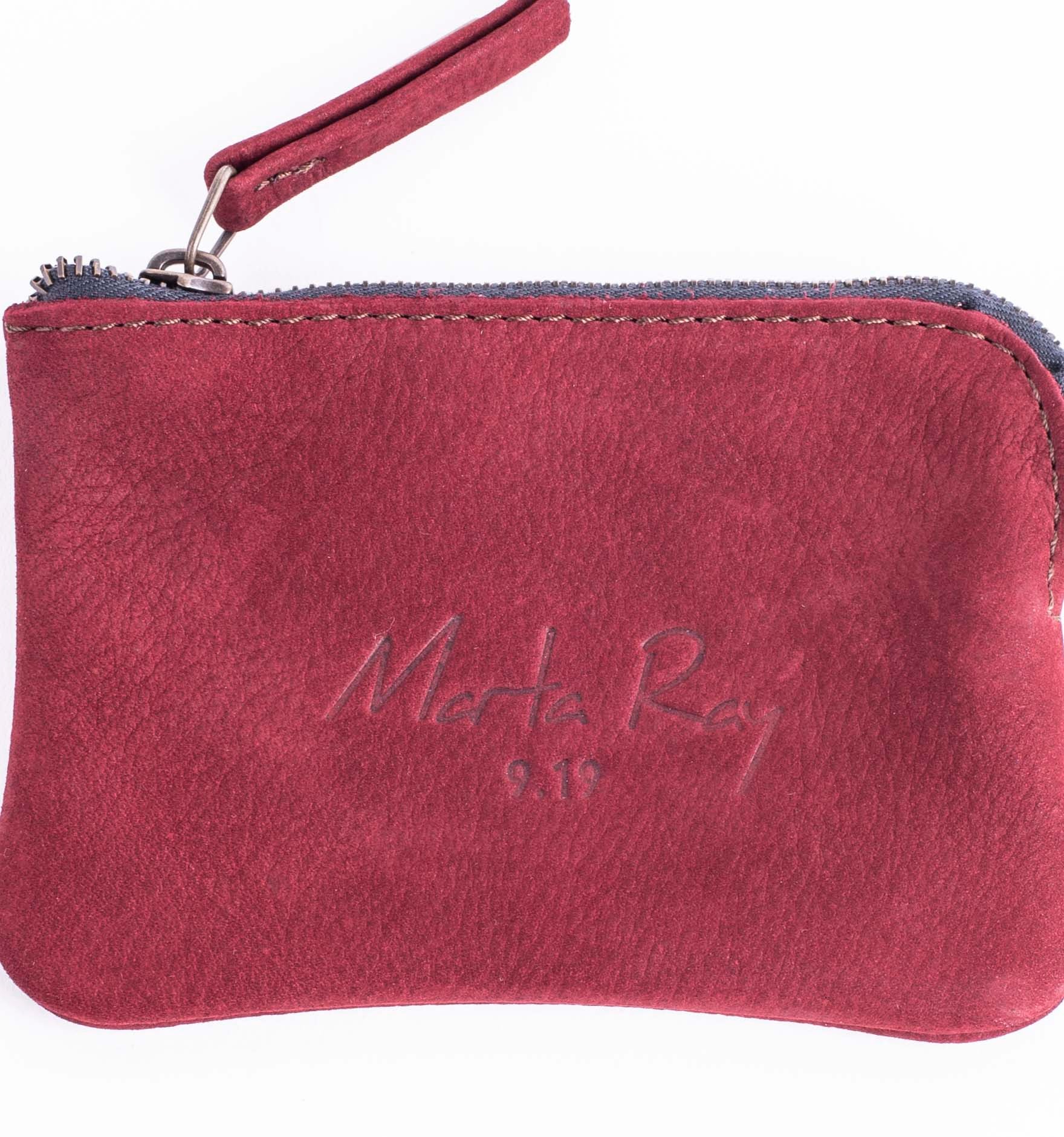 Pia Mini long beach rubino - borsa make-up in pelle rossa - Marta Ray