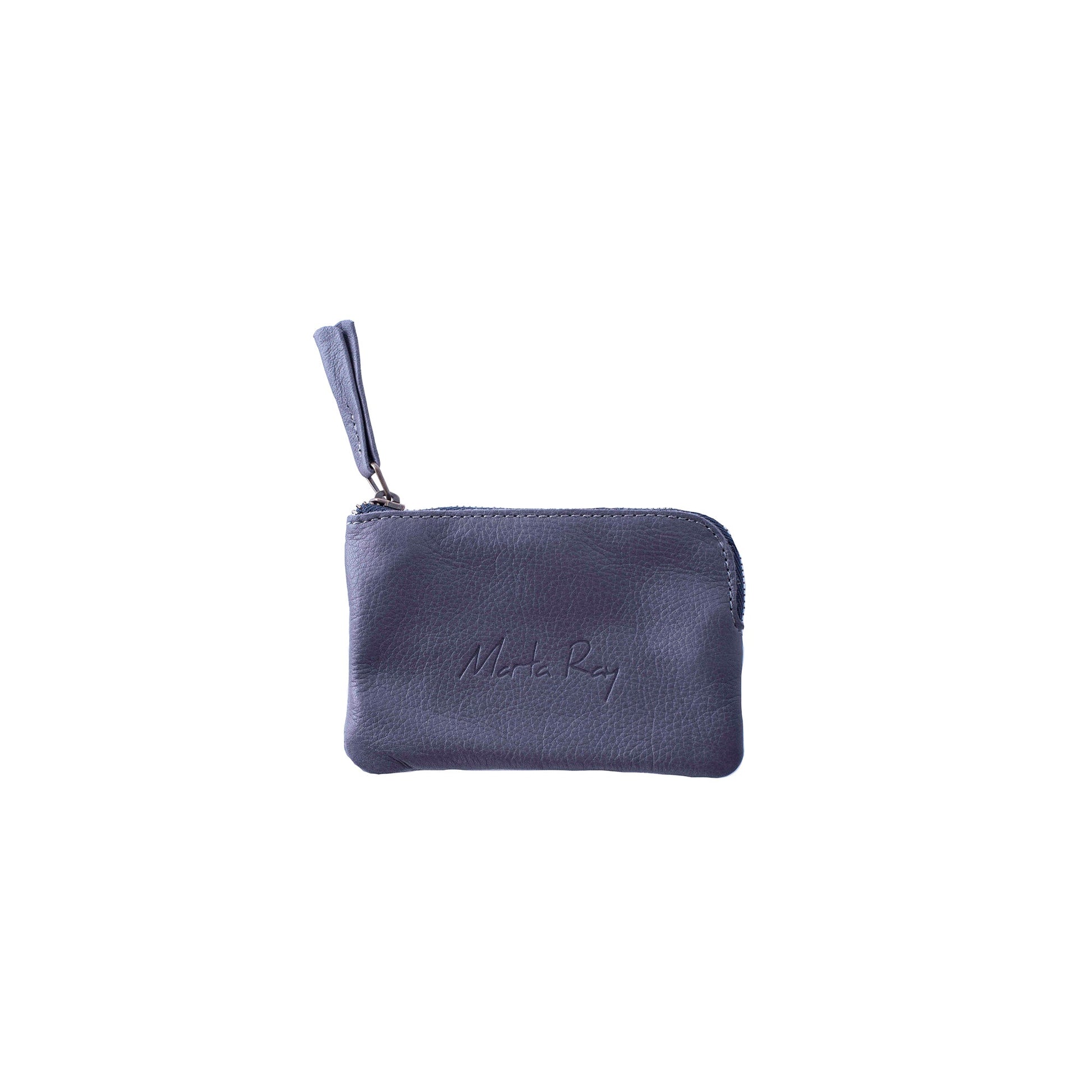 Pia Mini mousse dark grey - borsa make-up in pelle grigia - Marta Ray