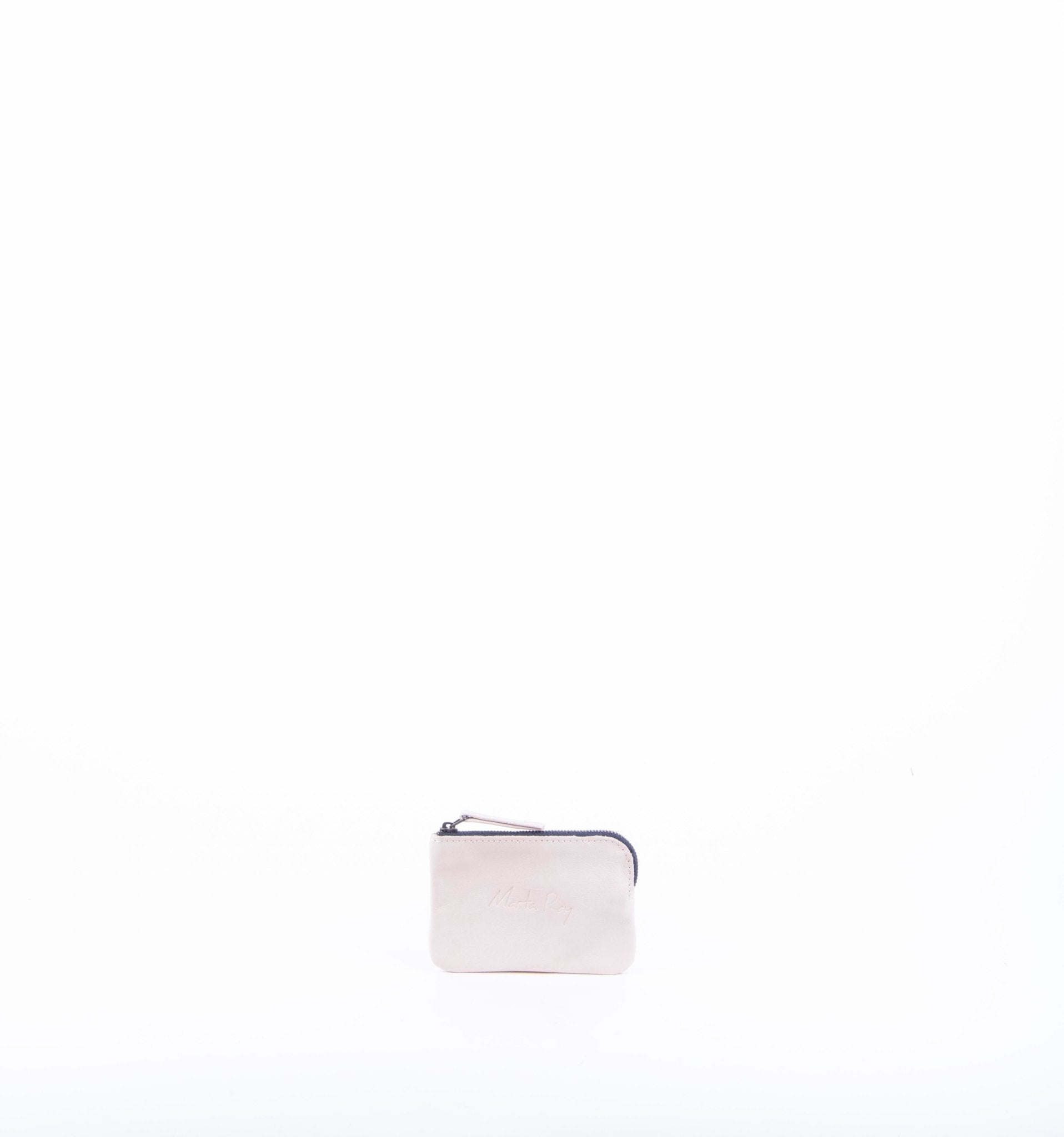 Pia Mini mousse latte macchiato - borsa make-up in pelle bianca - Marta Ray