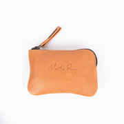 Pia Mini mousse whisky - borsa make-up in pelle marrone - Marta Ray