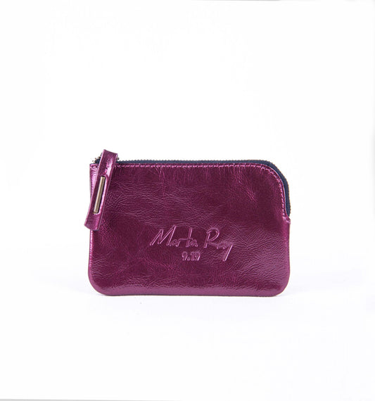 Pia Mini vernice iris - borsa make-up in pelle viola - Marta Ray