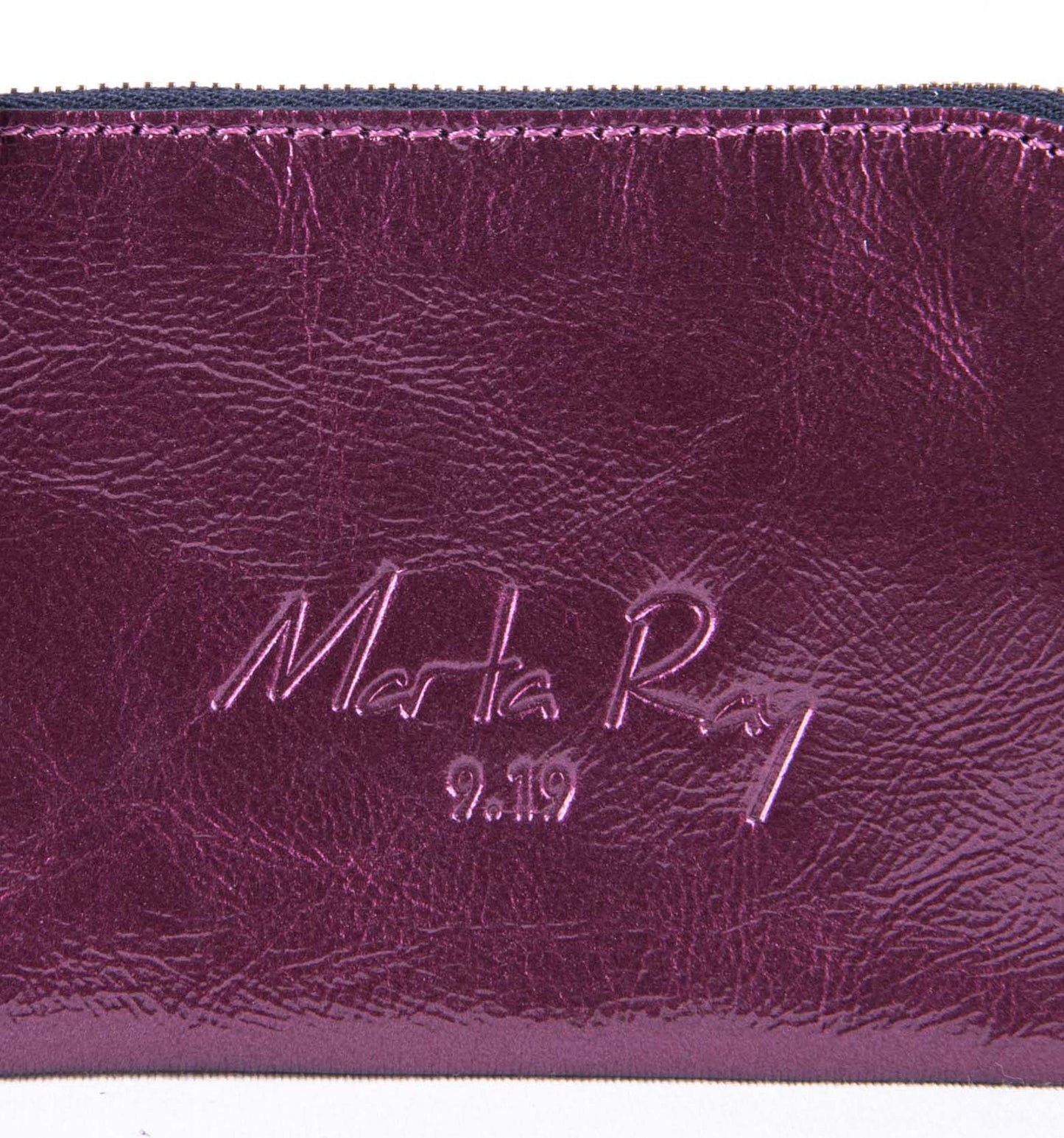 Pia Mini vernice iris - borsa make-up in pelle viola - Marta Ray