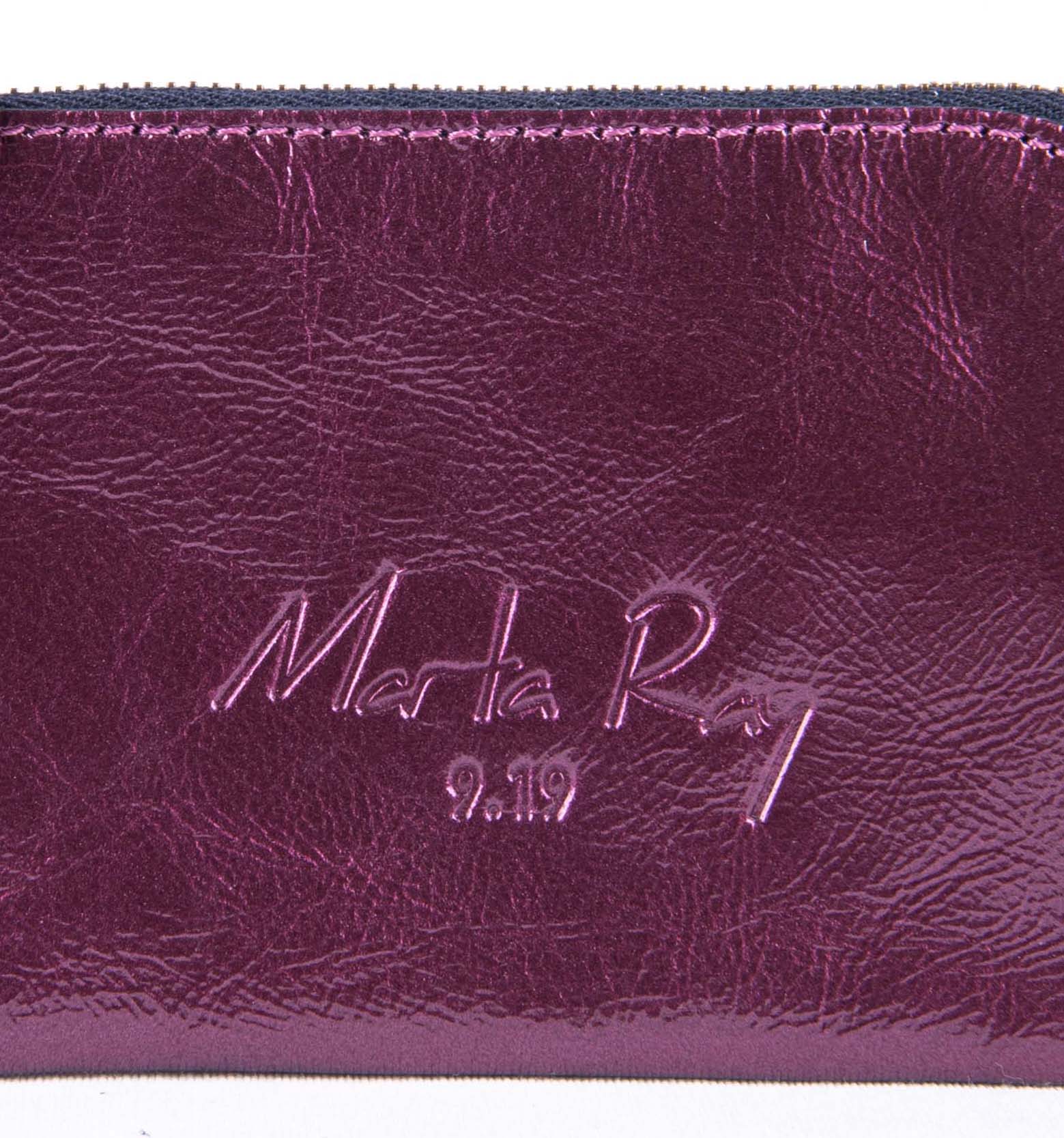 Pia Mini vernice iris - borsa make-up in pelle viola - Marta Ray
