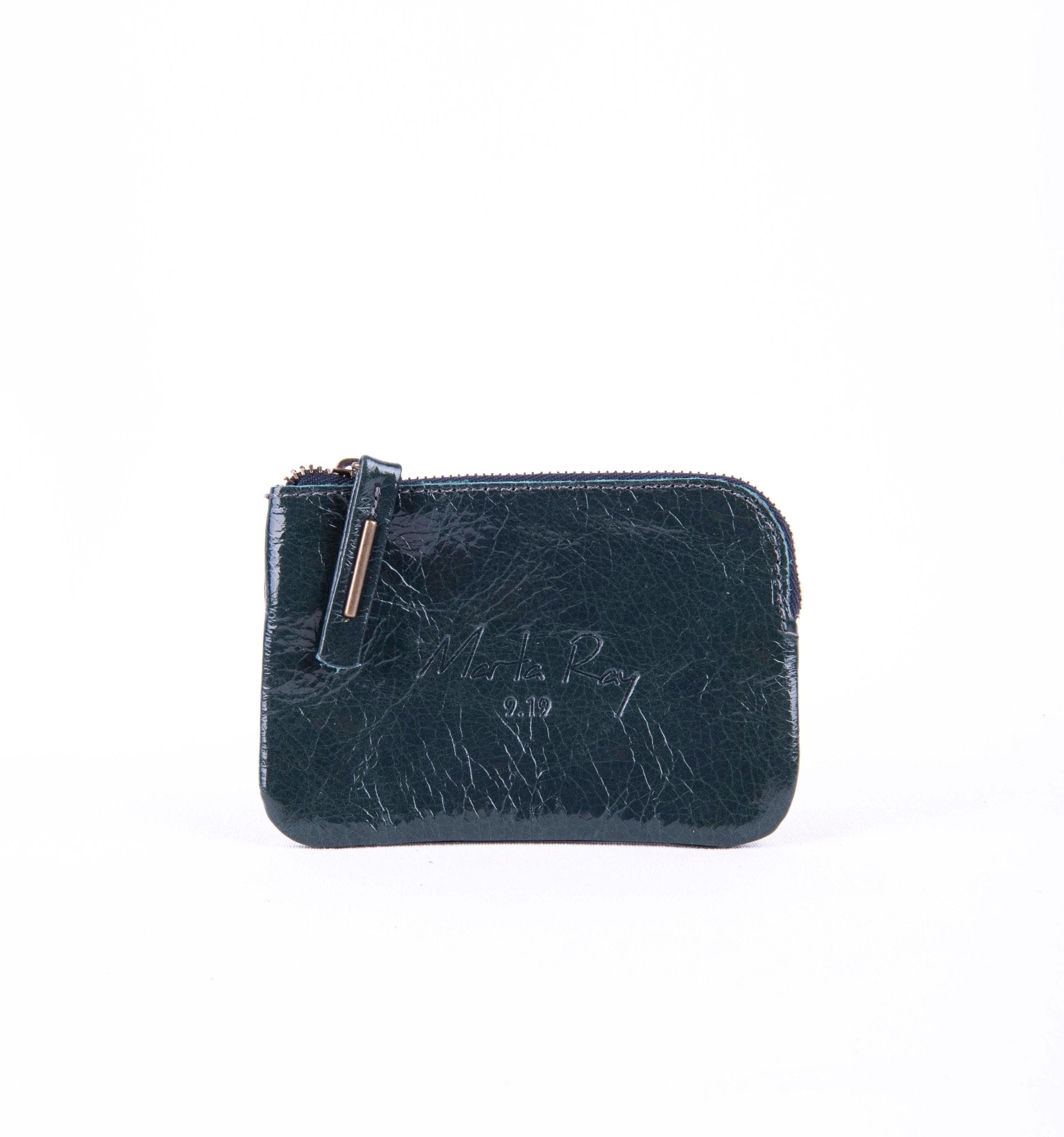 Pia Mini vernice pino - borsa make-up in pelle verde - Marta Ray
