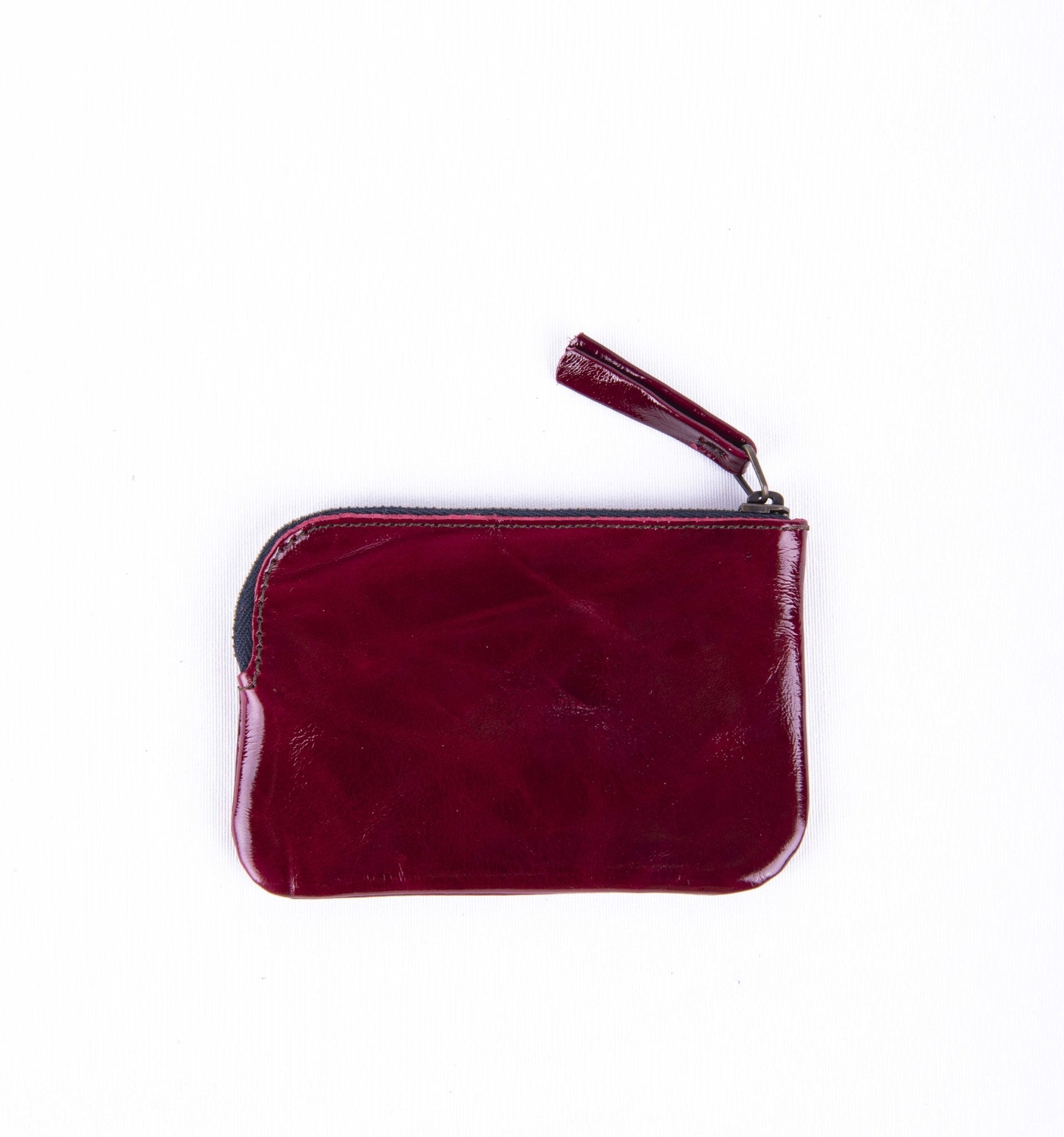 Pia Mini vernice rubino - borsa make-up in pelle rossa - Marta Ray