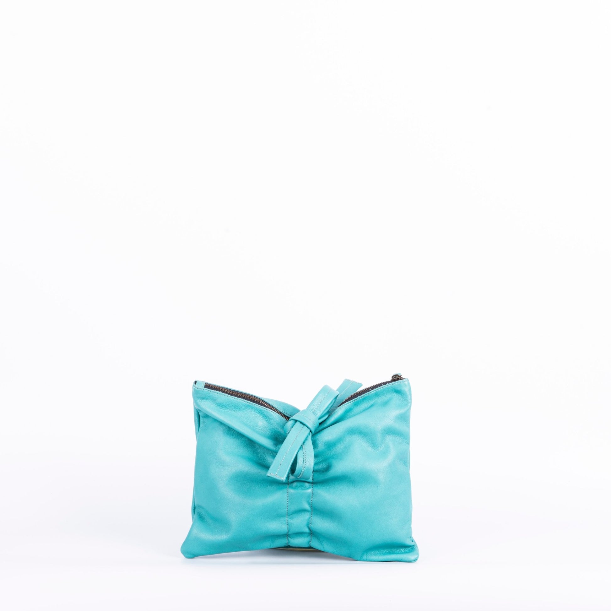 Pilar mousse turchese - piattina a tracolla in pelle blu - Marta Ray