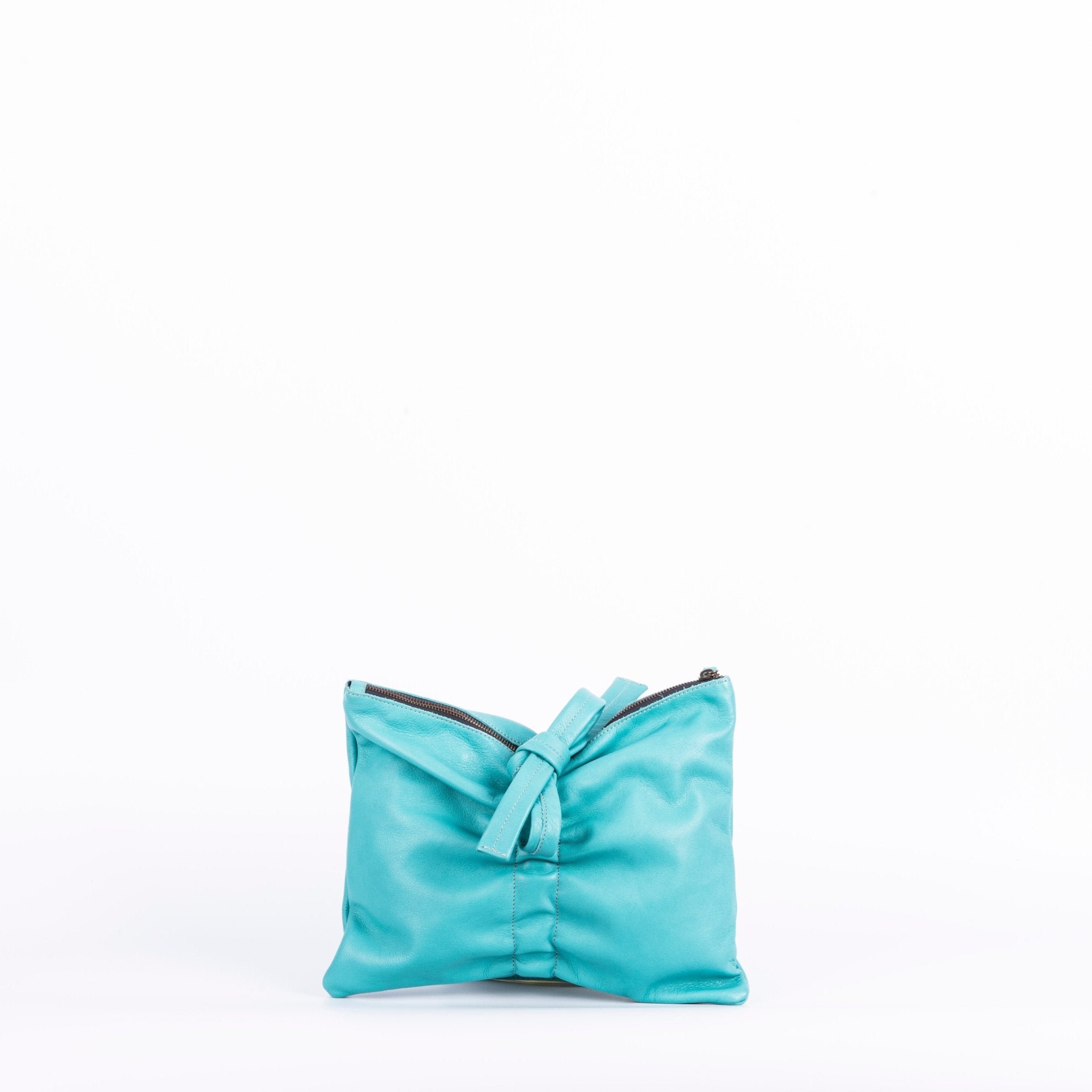 Pilar mousse turchese - piattina a tracolla in pelle blu - Marta Ray