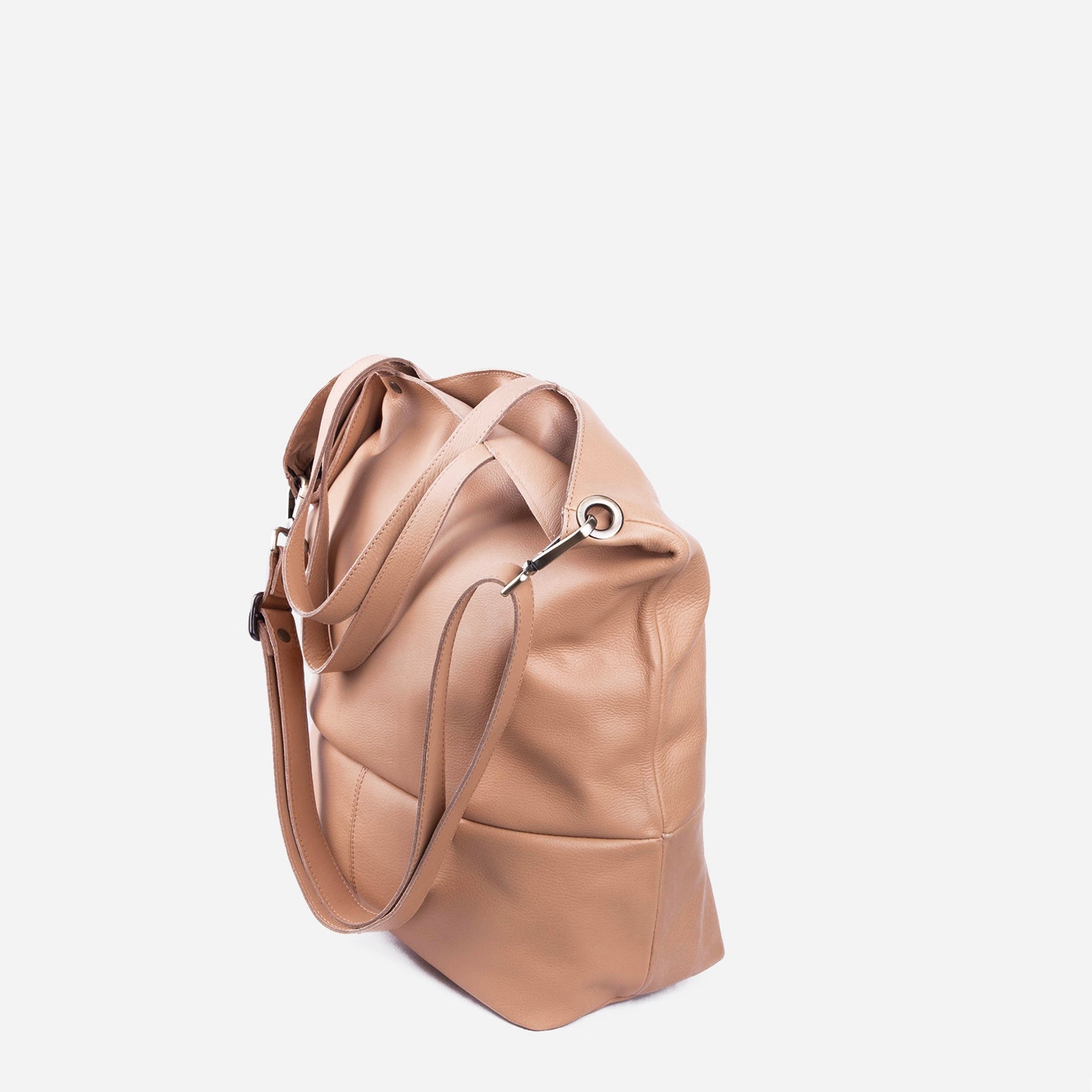 Pola amalfi nocciola - borsa shopping in pelle marrone - Marta Ray