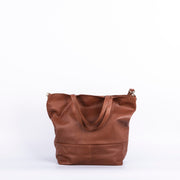 Pola mousse caramello - borsa a cartella in pelle morbida marrone - Marta Ray