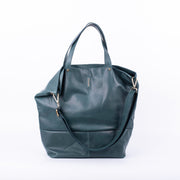 Pola mousse cardo marino - borsa shopping a tracolla in pelle verde - Marta Ray
