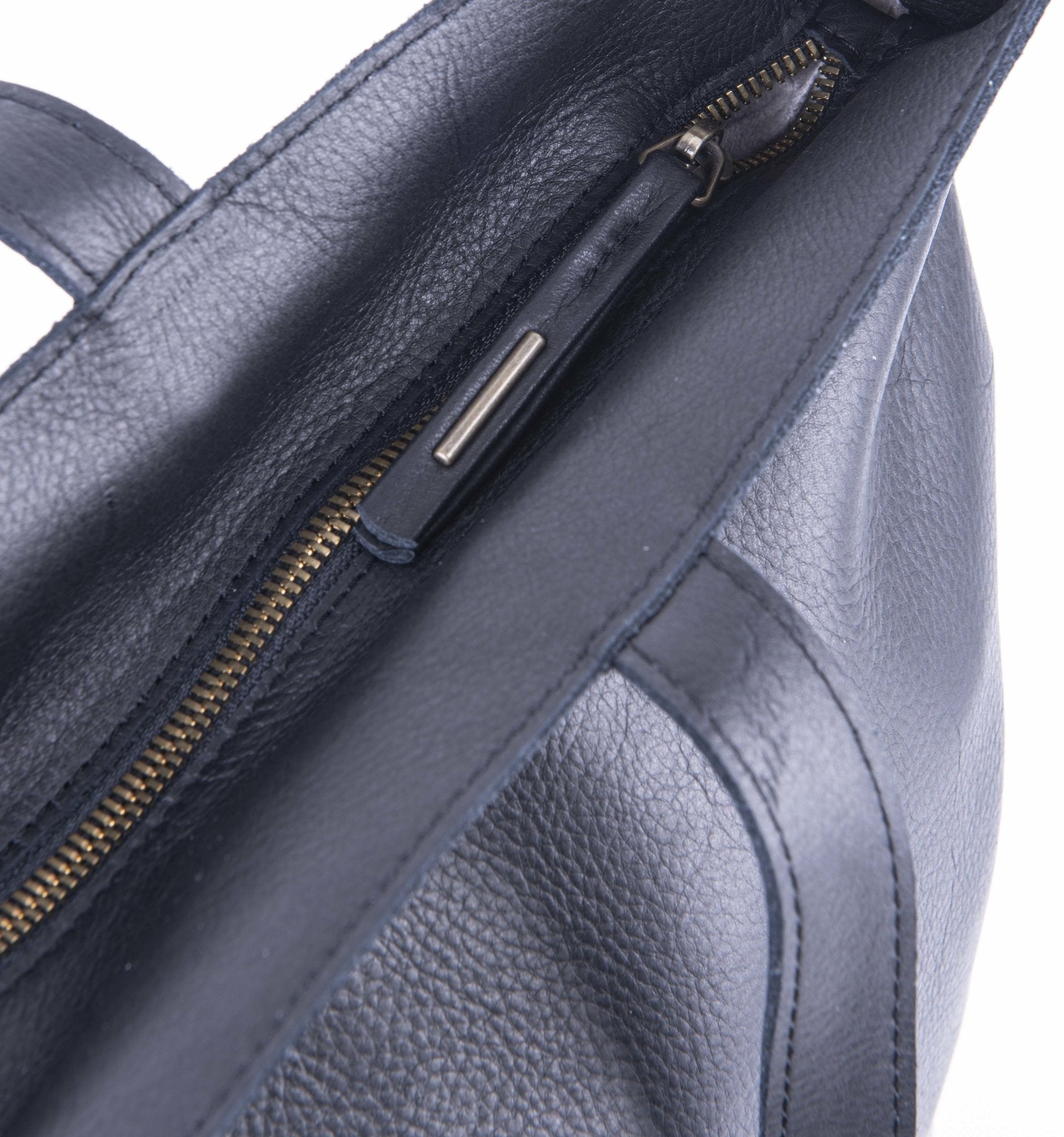 Pola mousse nero - borsa shopping in pelle nera - Marta Ray