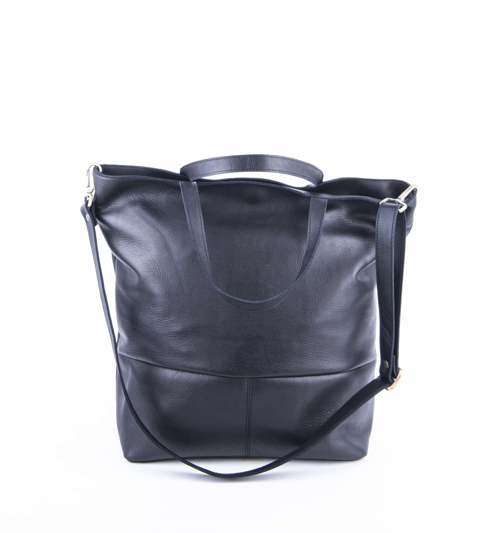 Pola mousse nero - borsa shopping in pelle nera - Marta Ray