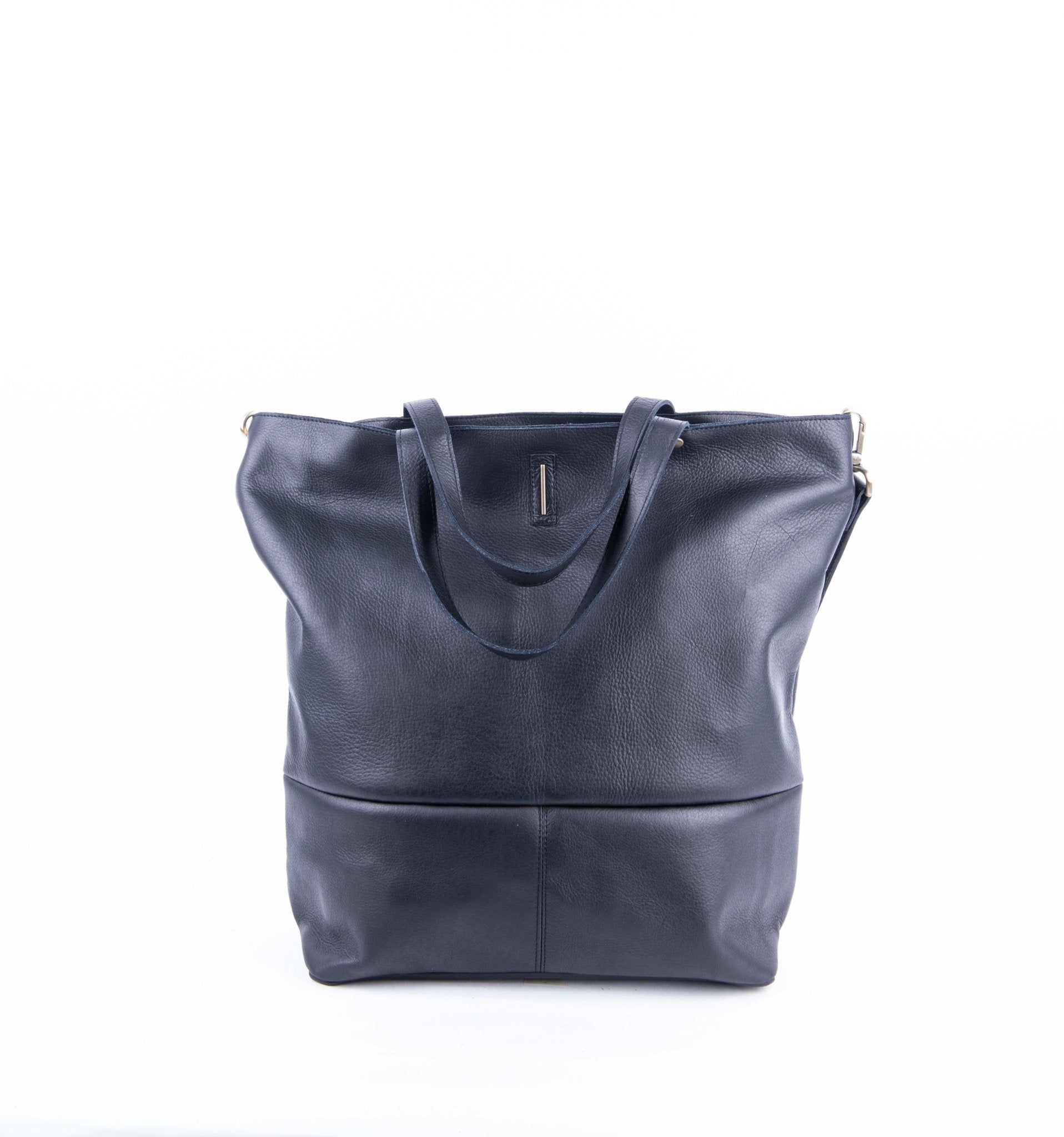 Pola mousse nero - borsa shopping in pelle nera - Marta Ray
