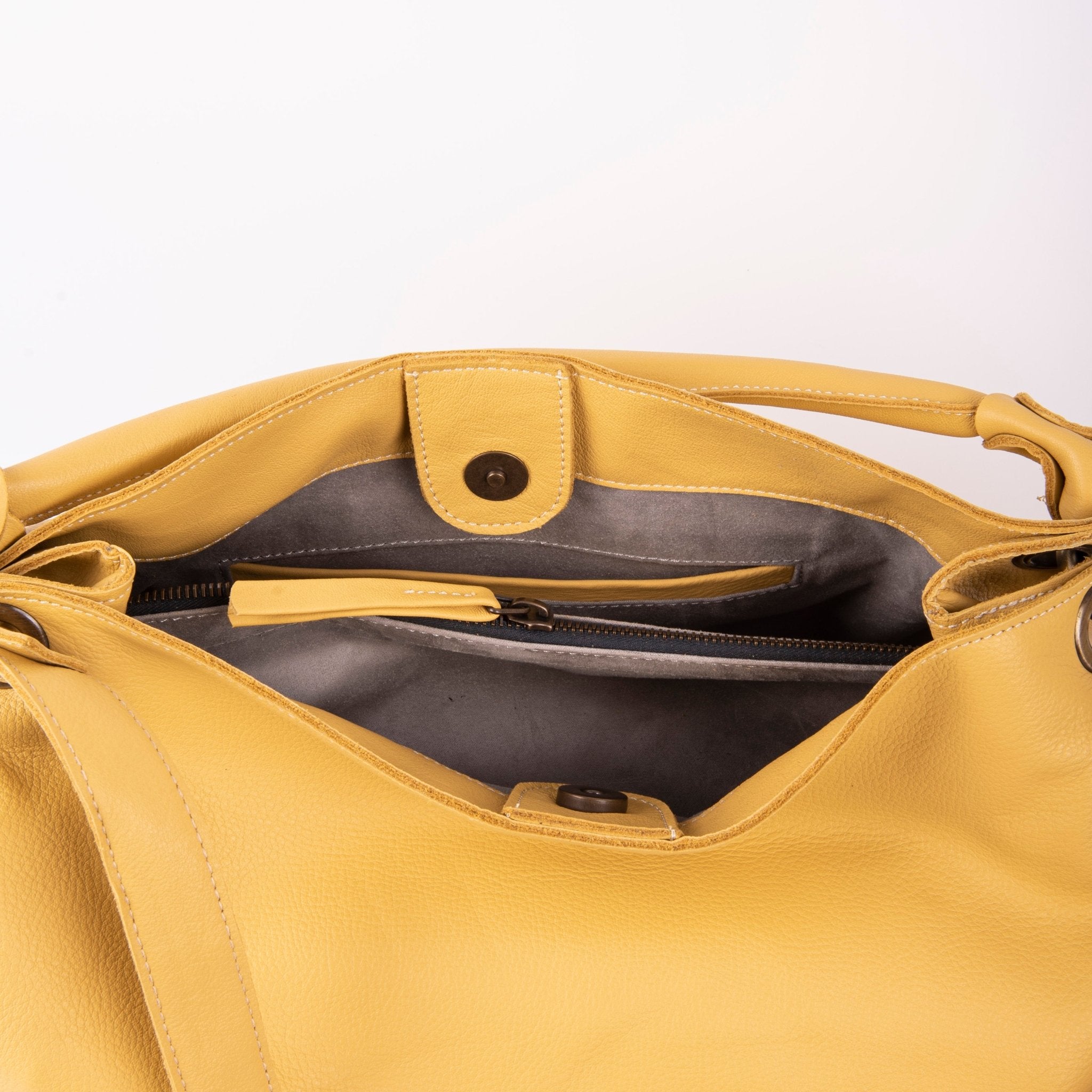 Rebecca mousse sole - borsa a tracolla e spalla in pelle gialla - Marta Ray
