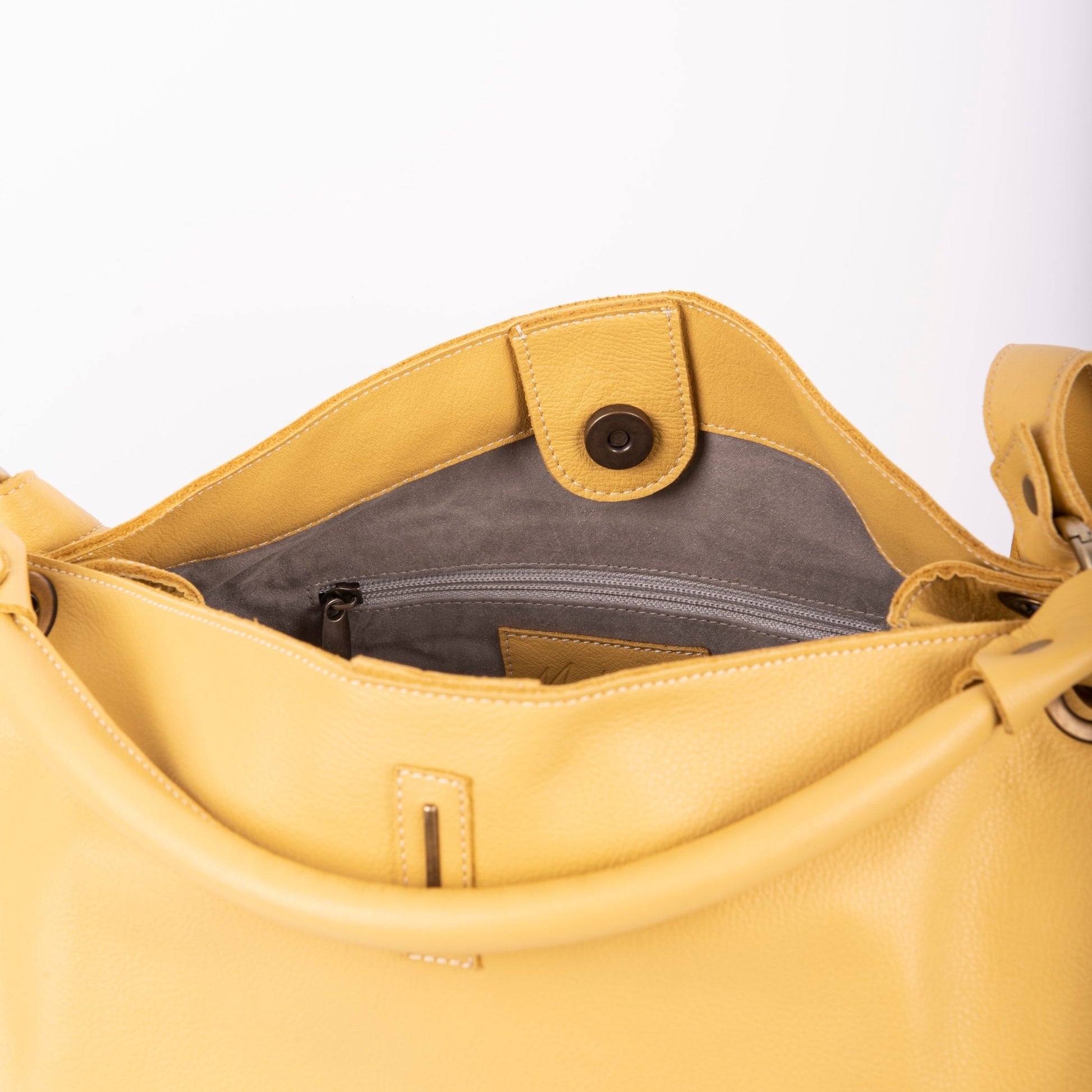 Rebecca mousse sole - borsa a tracolla e spalla in pelle gialla - Marta Ray