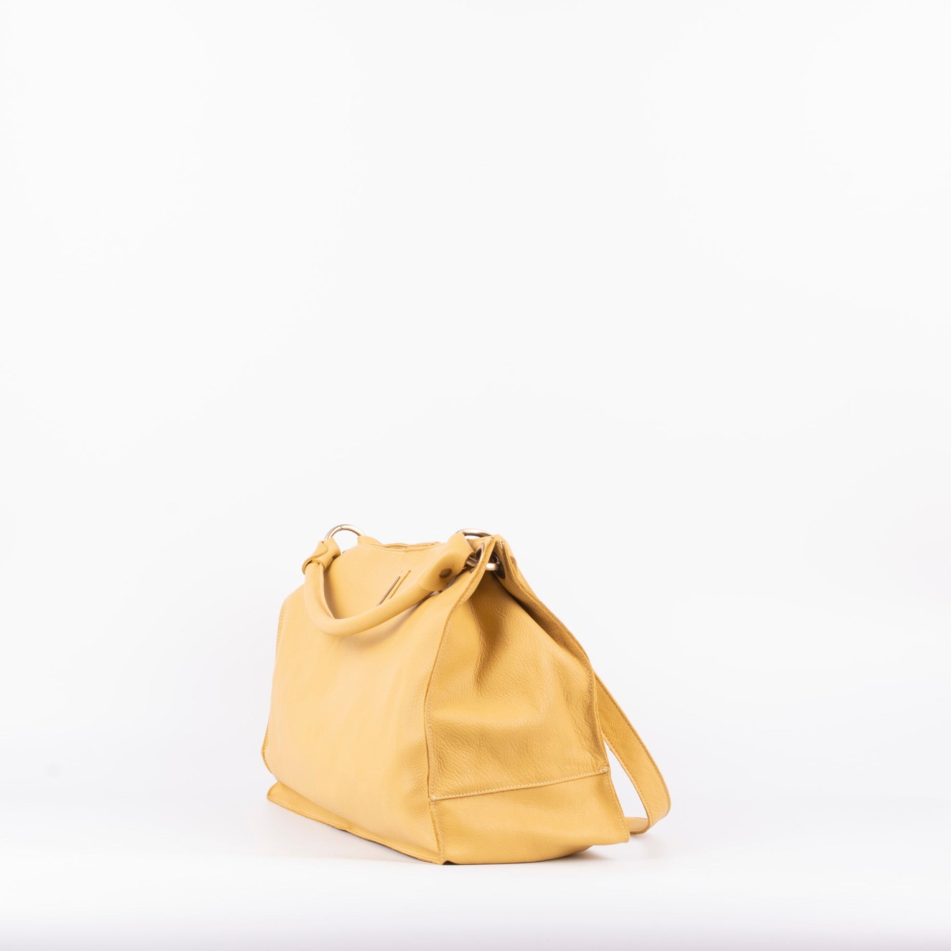 Rebecca mousse sole - borsa a tracolla e spalla in pelle gialla - Marta Ray