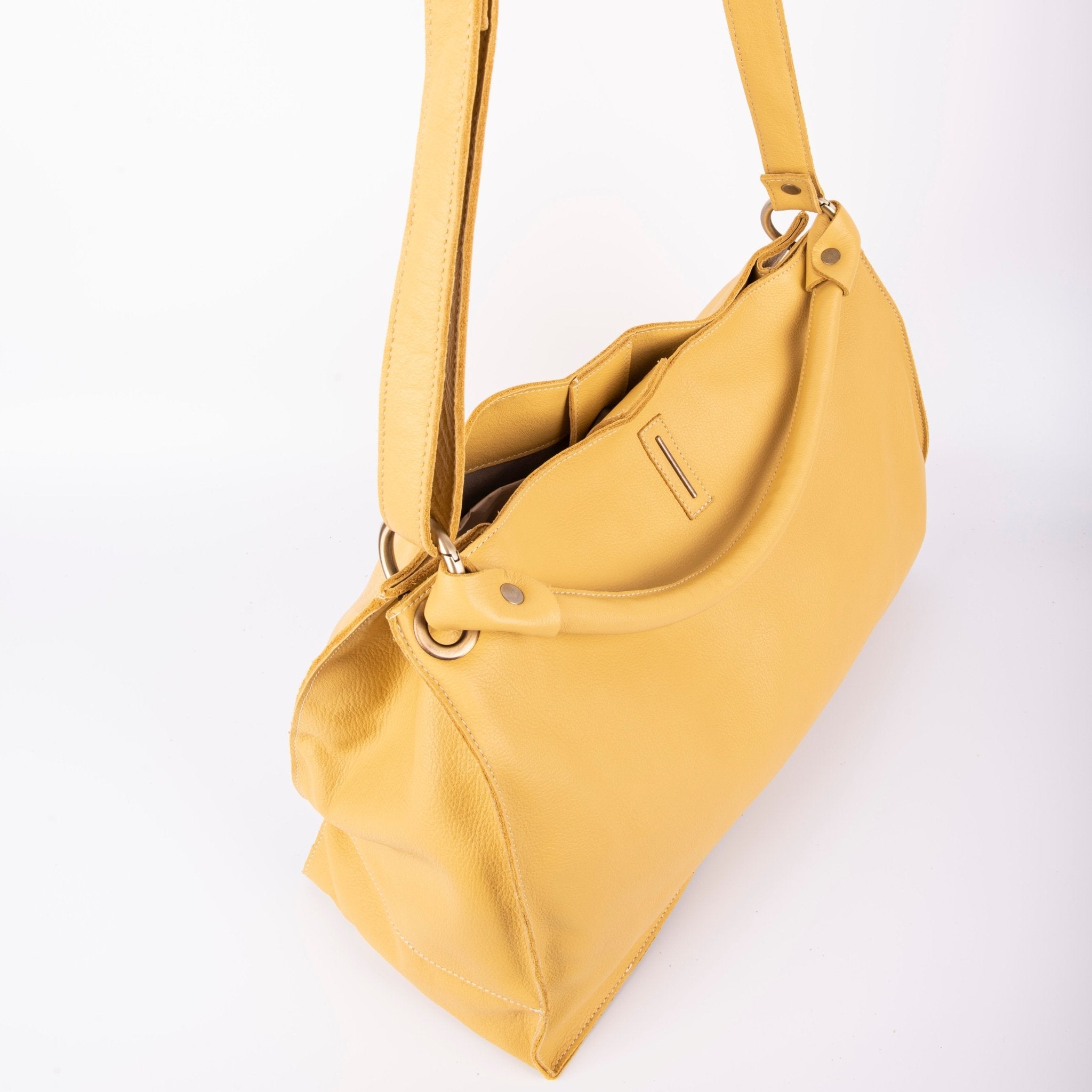 Rebecca mousse sole - borsa a tracolla e spalla in pelle gialla - Marta Ray