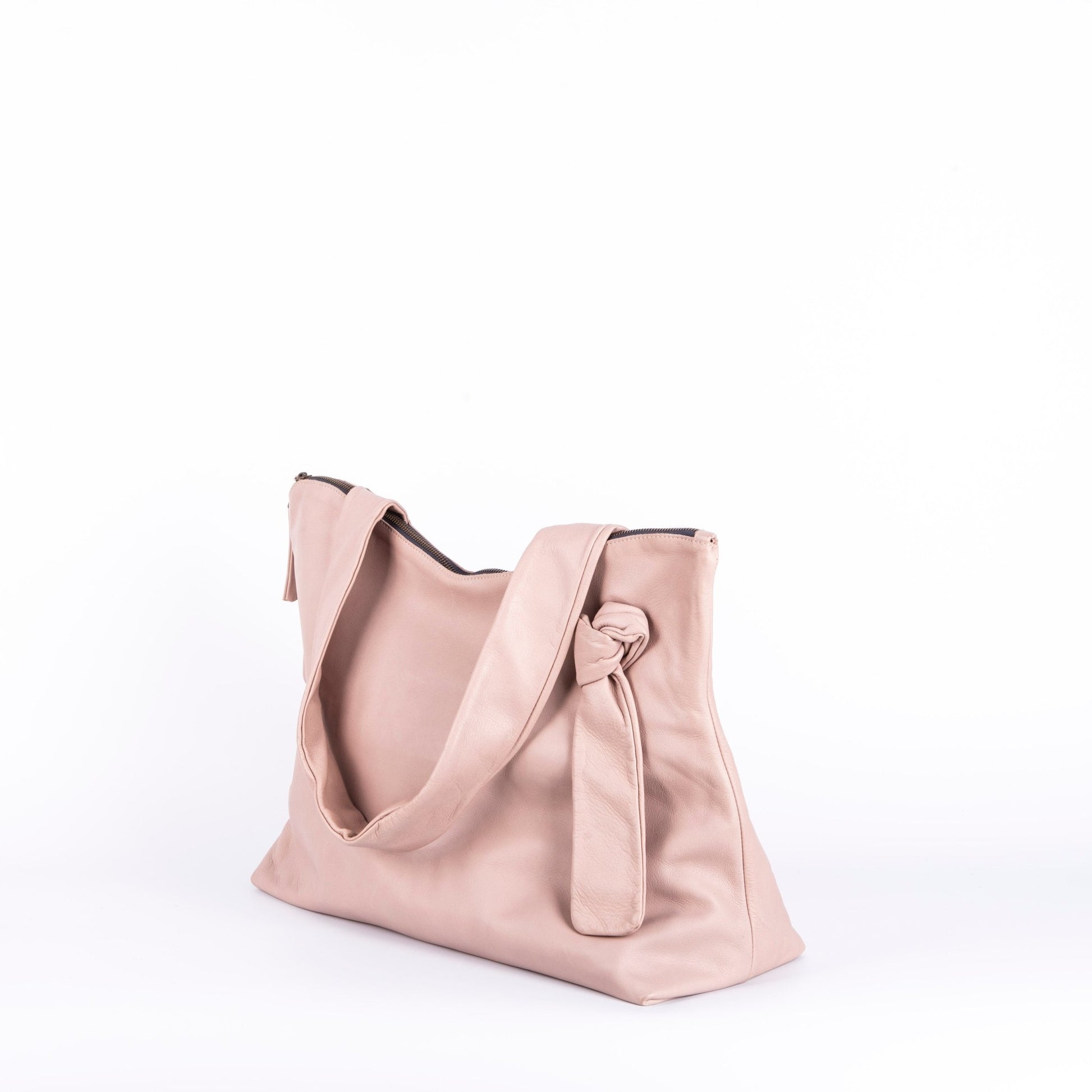 Reggie mousse nudo - borsa shopping in morbida pelle neutra - Marta Ray