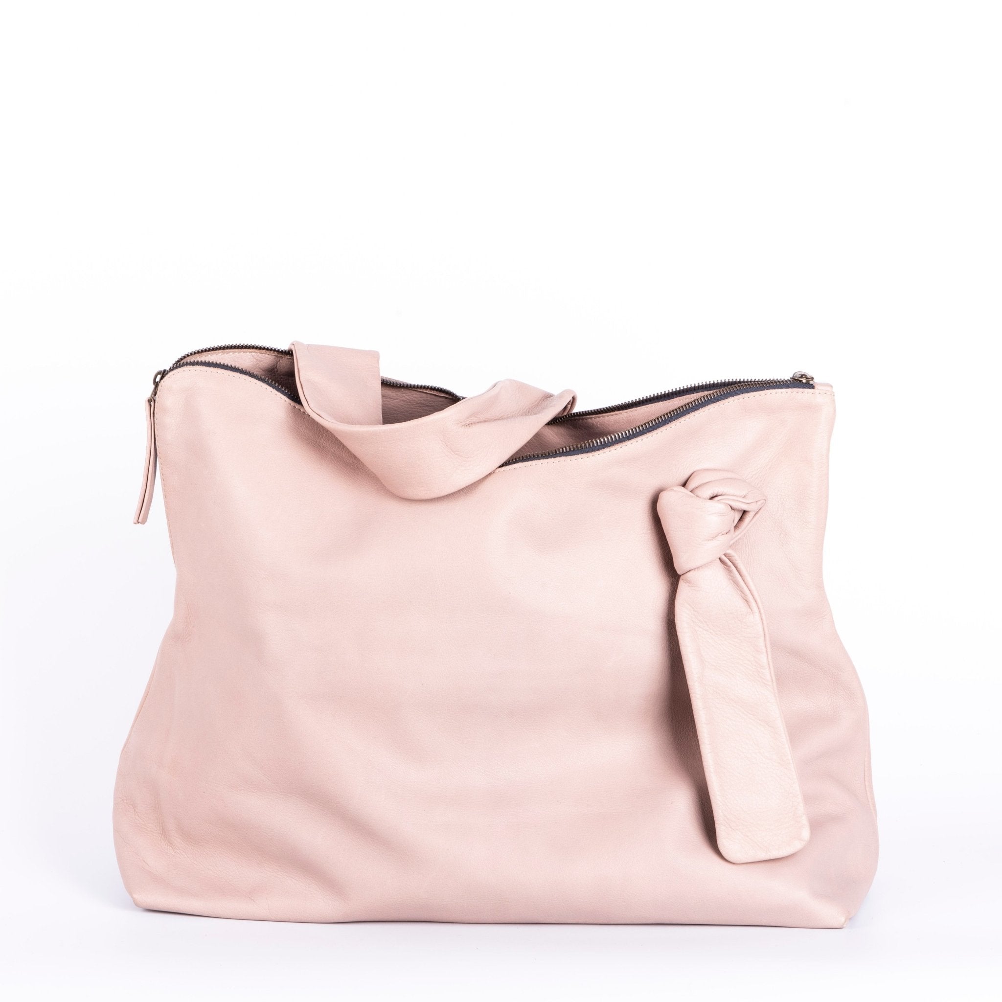Reggie mousse nudo - borsa shopping in morbida pelle neutra - Marta Ray