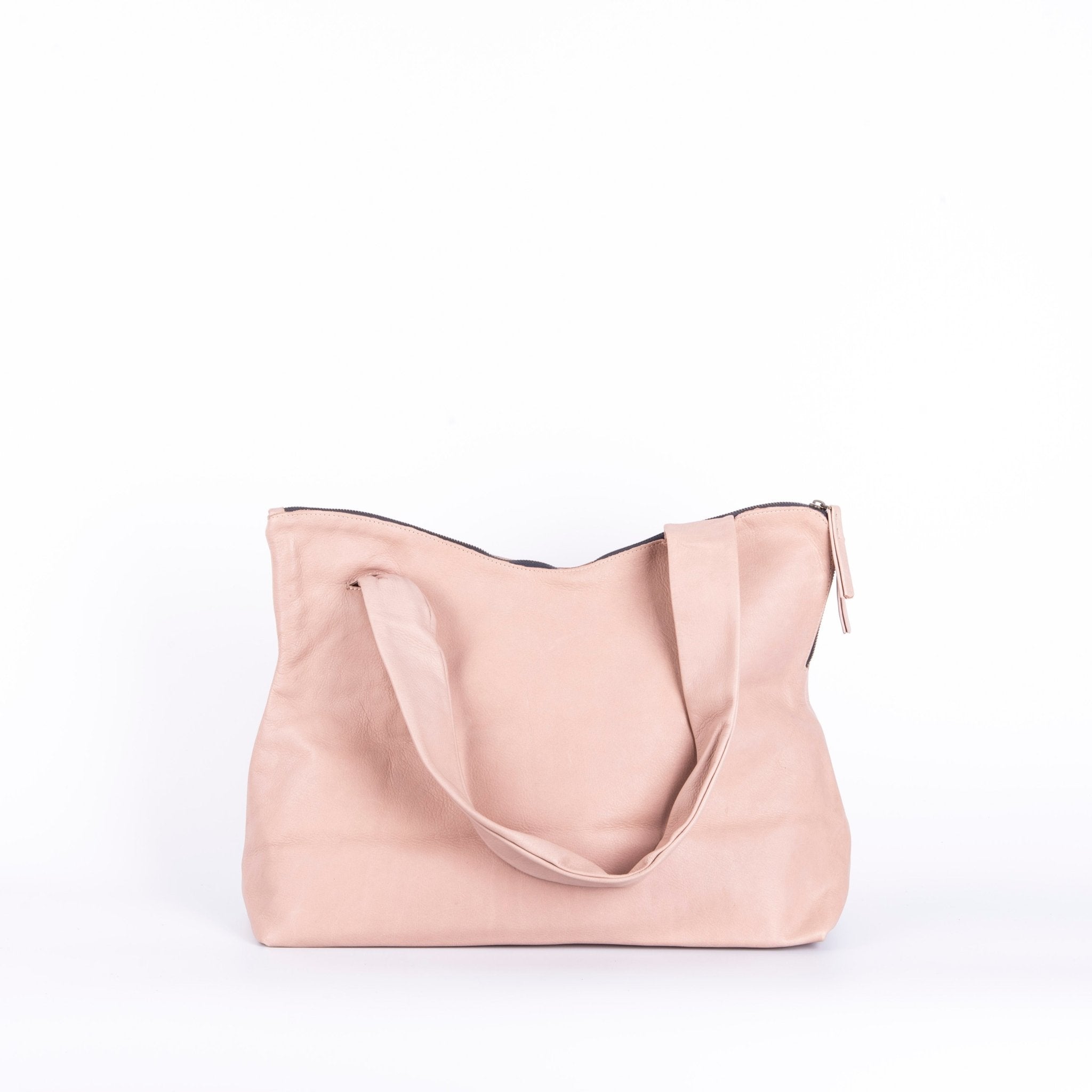 Reggie mousse nudo - borsa shopping in morbida pelle neutra - Marta Ray