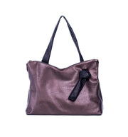 Reggie pegaso metal bronzo+ cerato nero - borsa shopping in pelle bronzo - Marta Ray