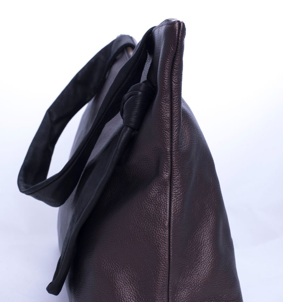 Reggie pegaso metal bronzo+ cerato nero - borsa shopping in pelle bronzo - Marta Ray
