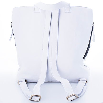 Roxy long beach+ long beach quadri bianco ottico - zaino in pelle bianca - Marta Ray