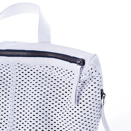 Roxy long beach+ long beach quadri bianco ottico - zaino in pelle bianca - Marta Ray