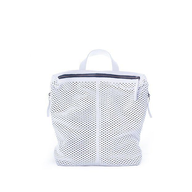Roxy long beach+ long beach quadri bianco ottico - zaino in pelle bianca - Marta Ray