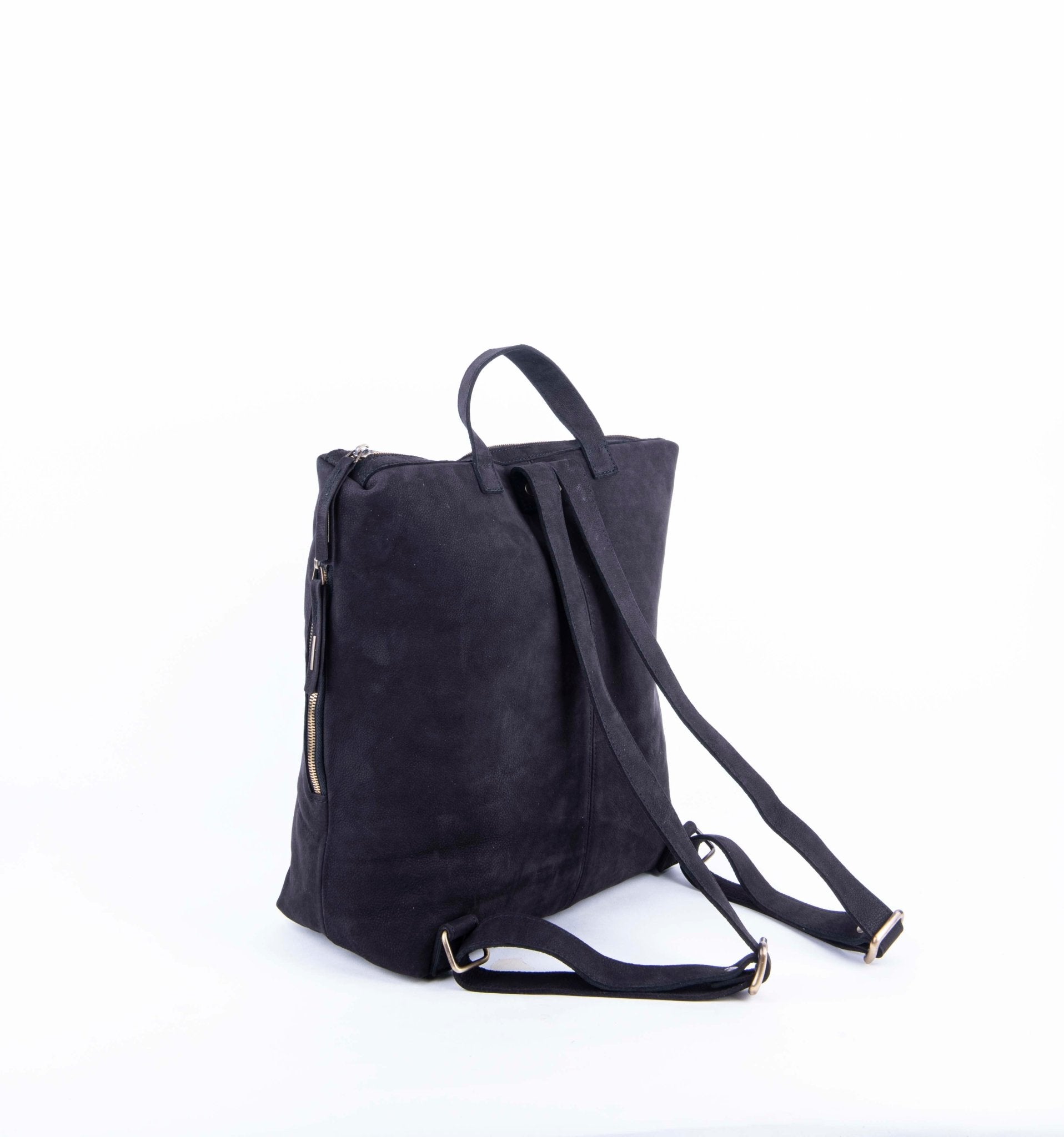 Roxy long beach nero - zaino in pelle nera - Marta Ray