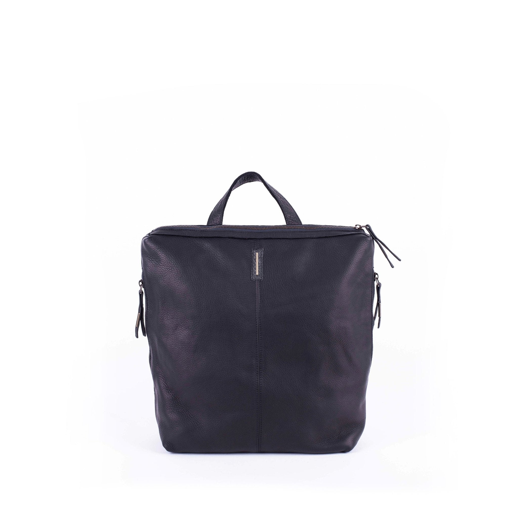 Roxy martellato nero - zaino in pelle nera - Marta Ray