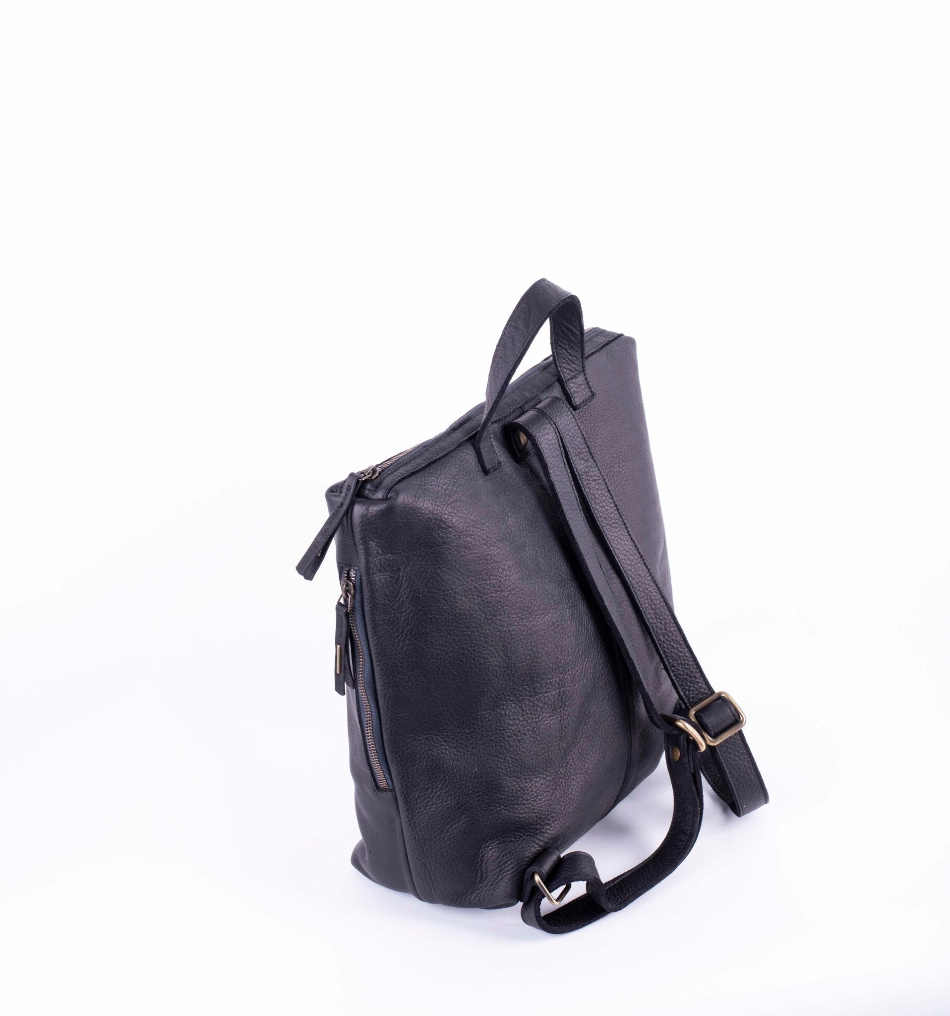 Roxy martellato nero - zaino in pelle nera - Marta Ray