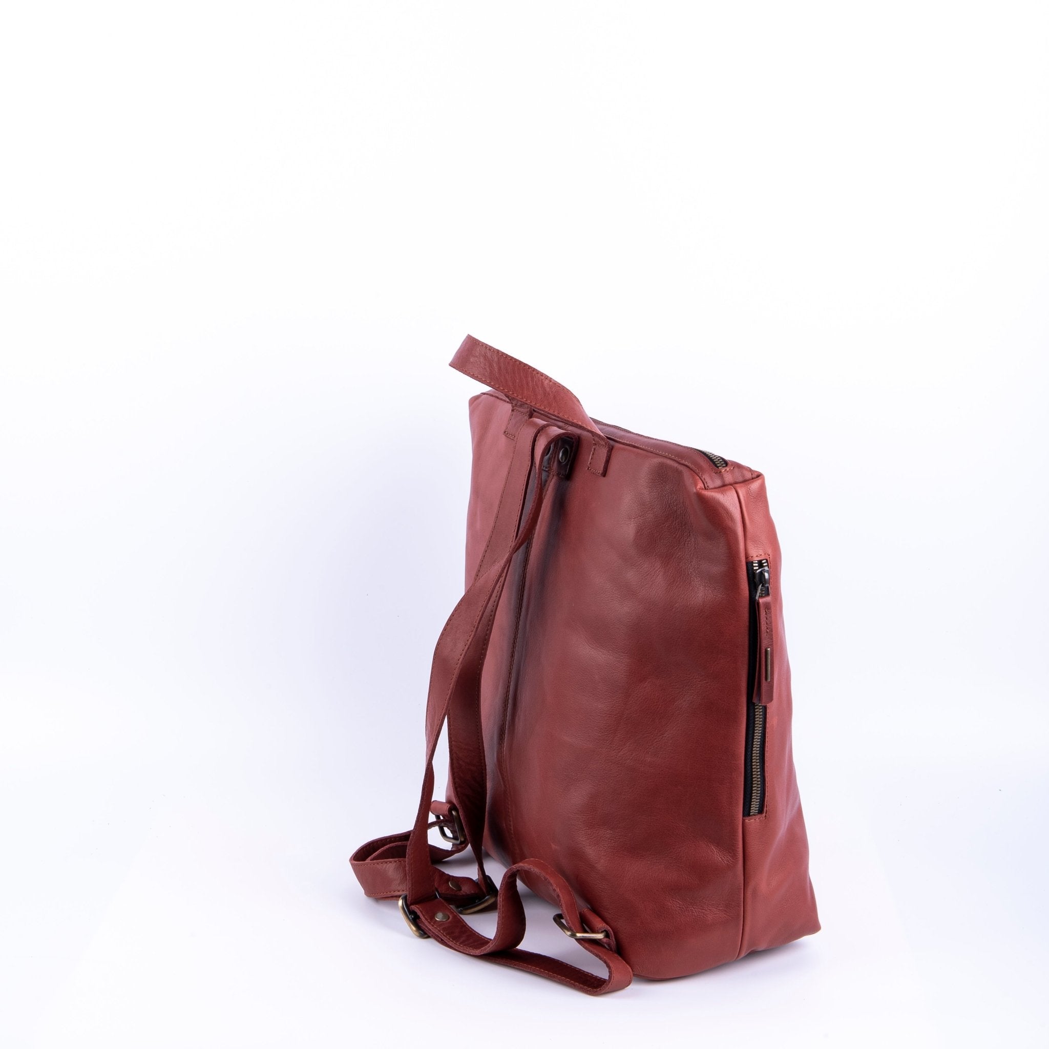 Roxy mousse cuoio inglese - zaino in pelle marrone - Marta Ray