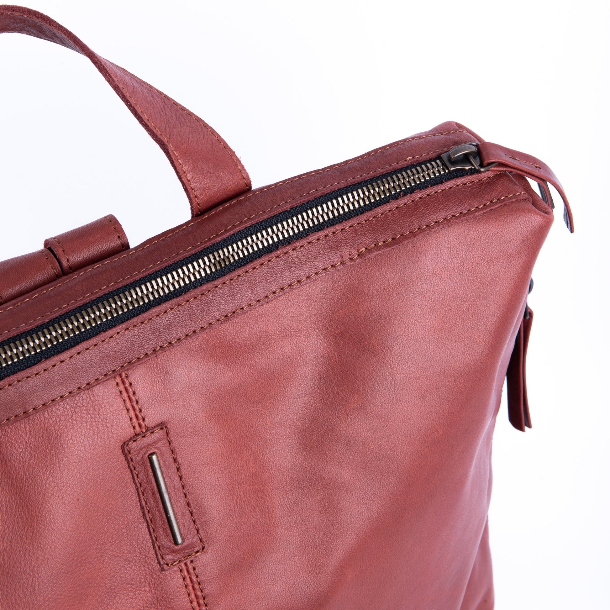 Roxy mousse cuoio inglese - zaino in pelle marrone - Marta Ray