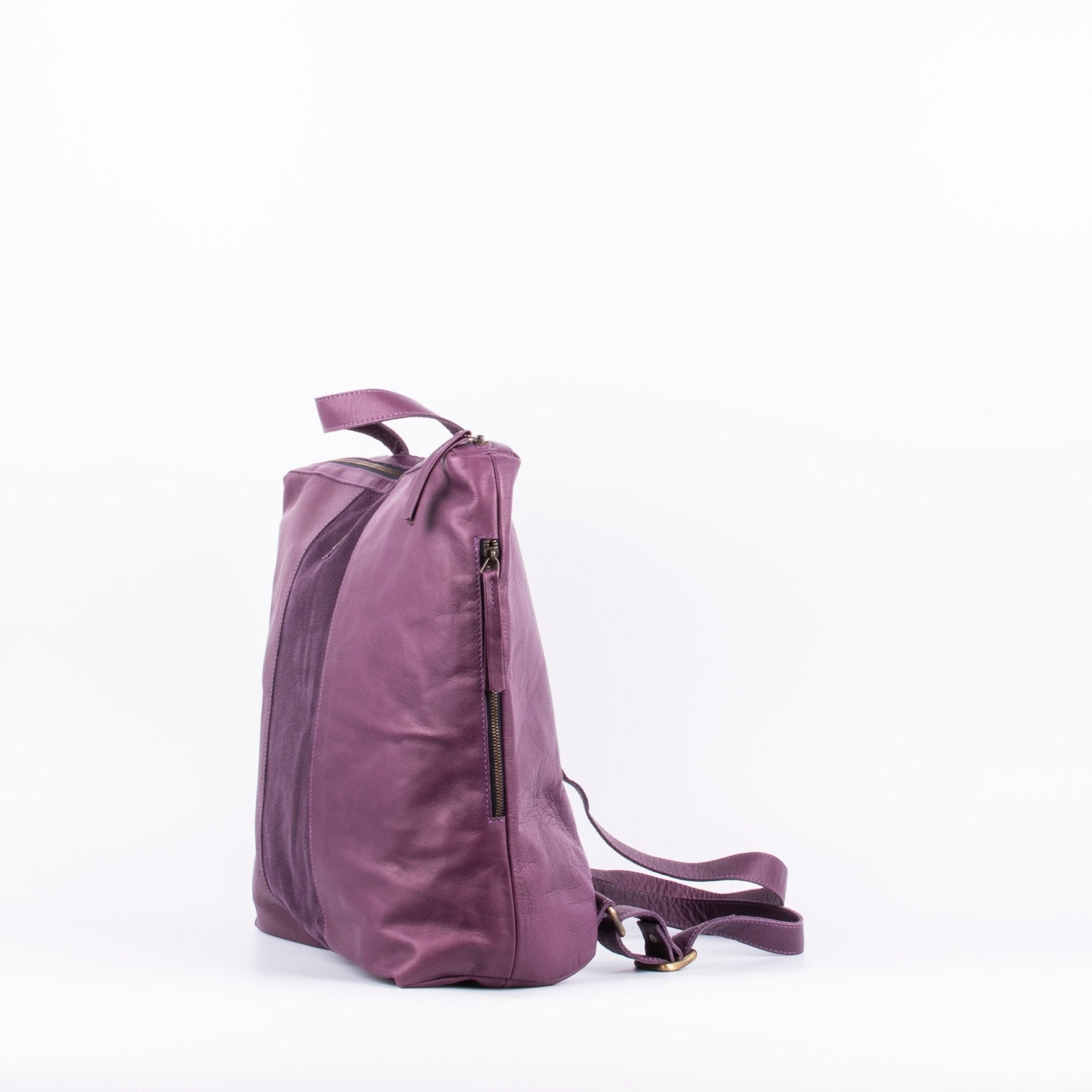 Roxy mousse long beach grape wine - zaino in pelle viola - Marta Ray