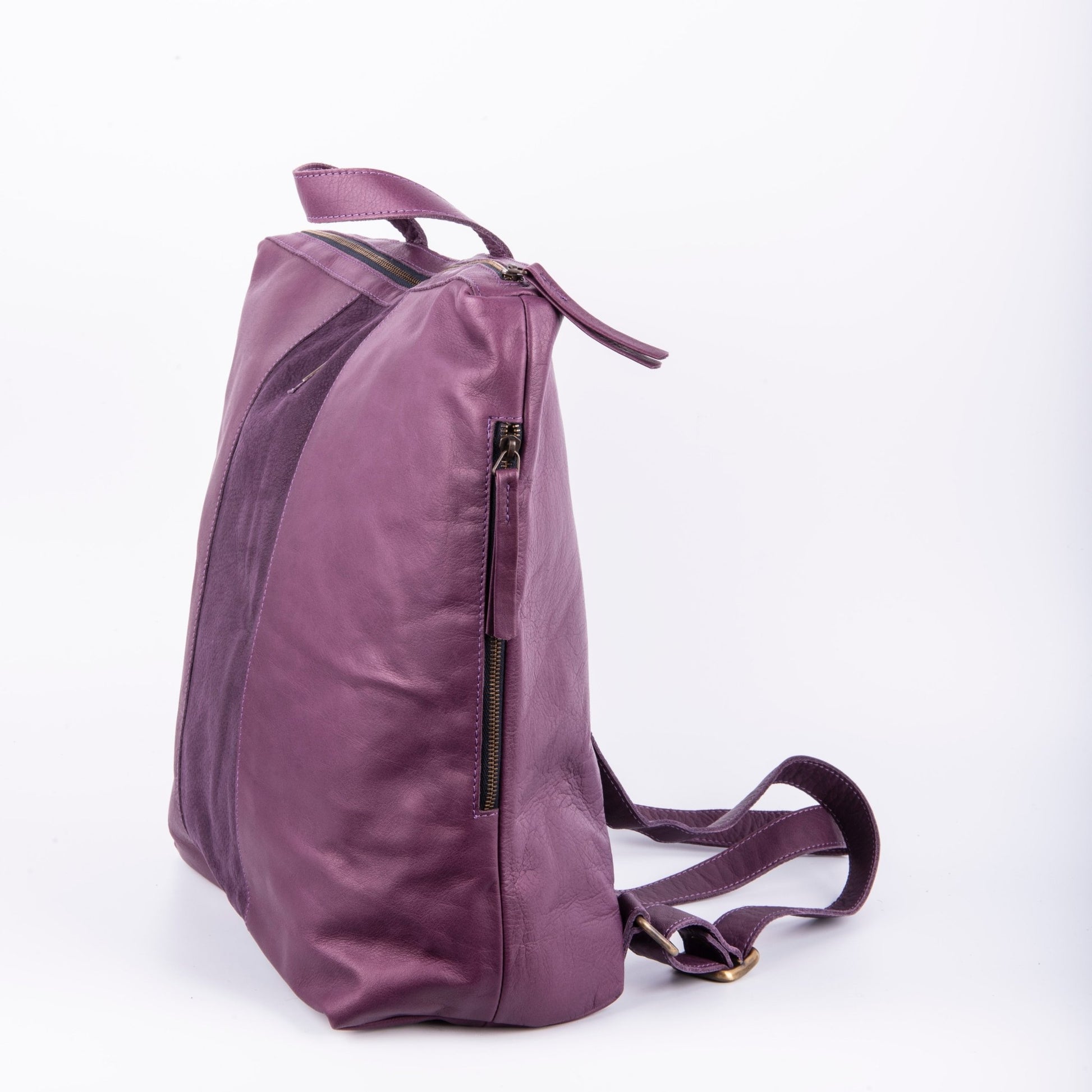 Roxy mousse long beach grape wine - zaino in pelle viola - Marta Ray