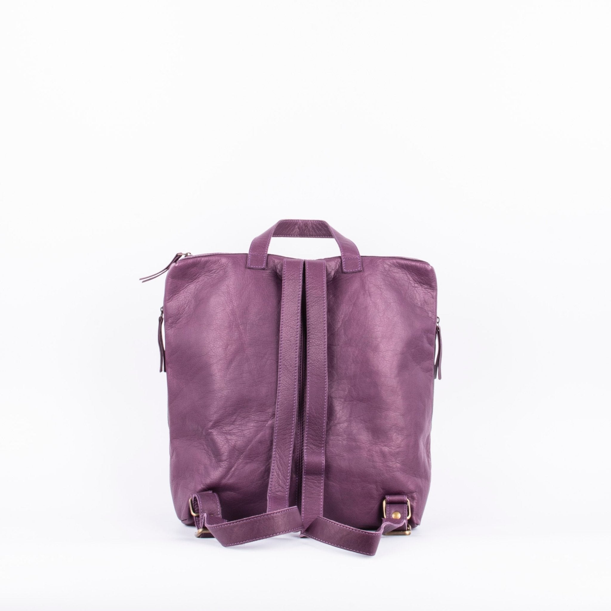 Roxy mousse long beach grape wine - zaino in pelle viola - Marta Ray