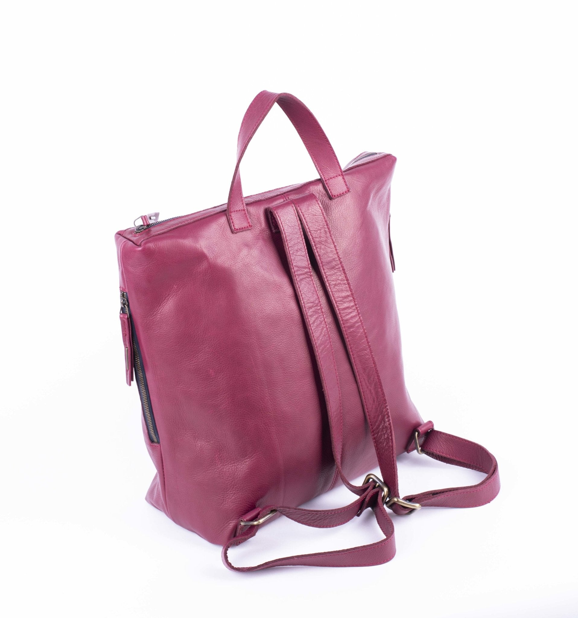 Roxy mousse + long beach rubino - zaino in pelle rossa - Marta Ray