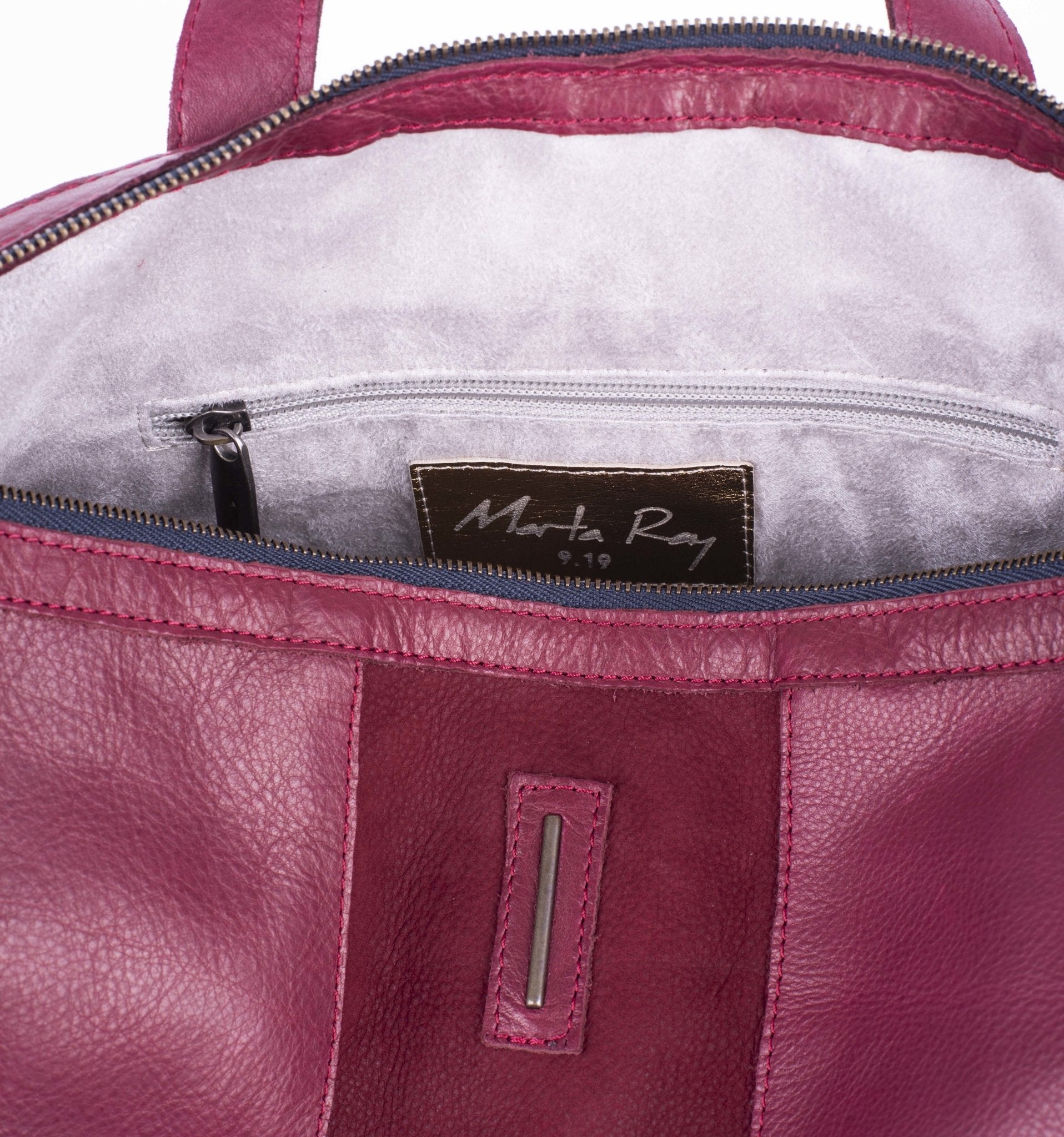 Roxy mousse + long beach rubino - zaino in pelle rossa - Marta Ray