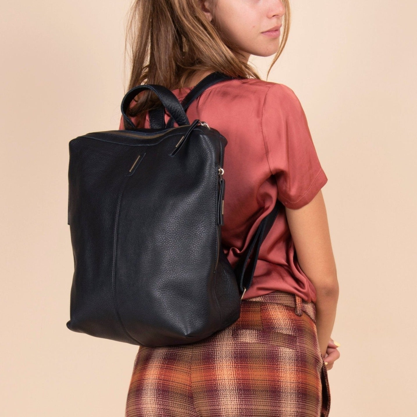 Roxy mousse black black leather backpack Marta Ray