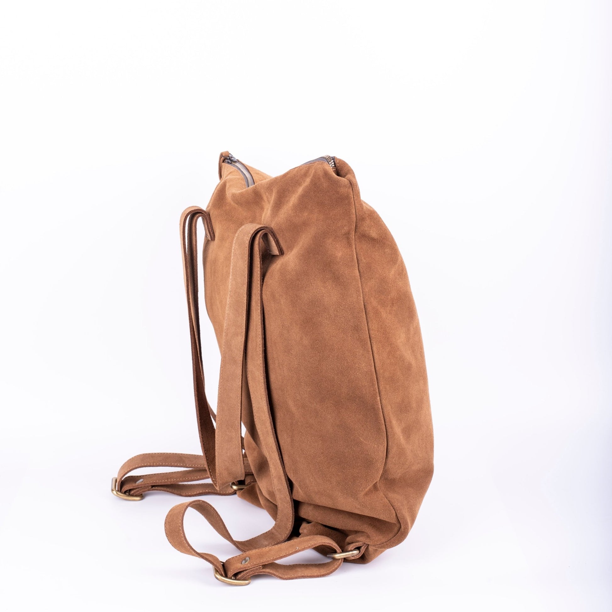 Rumi camoscio cuoio - zaino in pelle marrone - Marta Ray