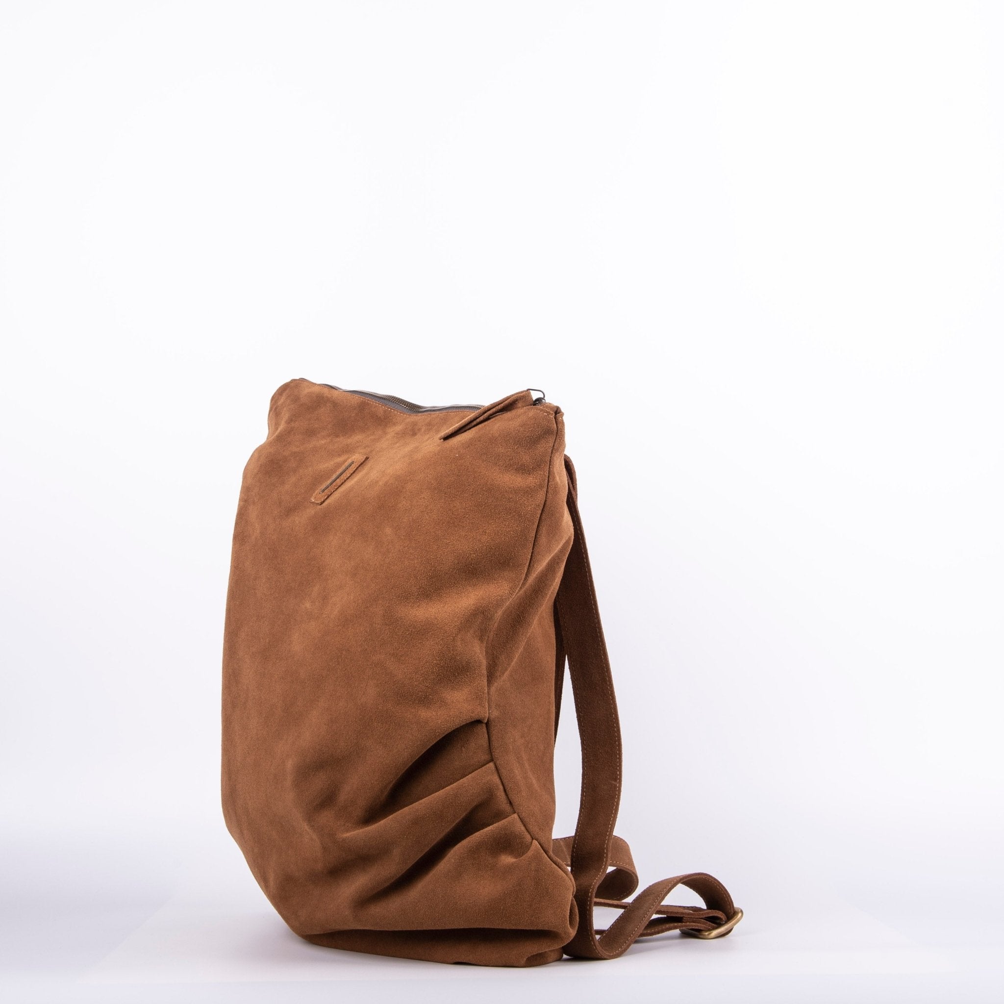 Rumi camoscio cuoio - zaino in pelle marrone - Marta Ray