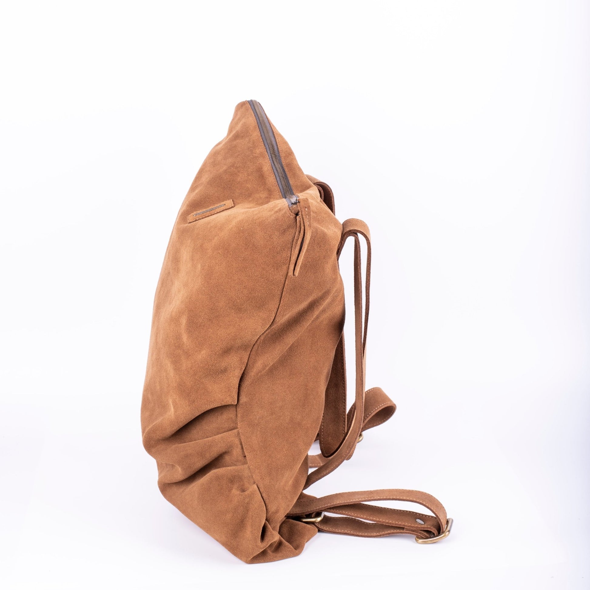 Rumi camoscio cuoio - zaino in pelle marrone - Marta Ray