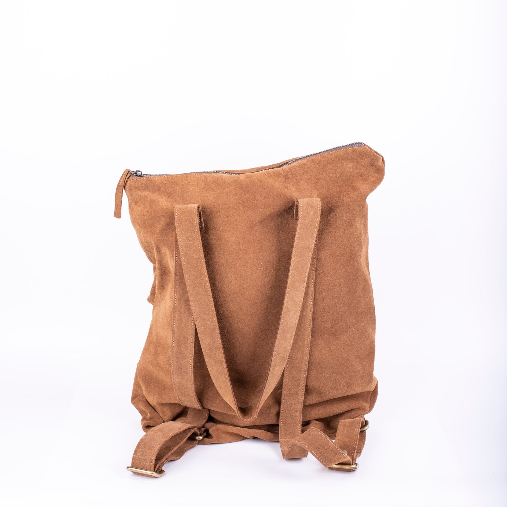 Rumi camoscio cuoio - zaino in pelle marrone - Marta Ray