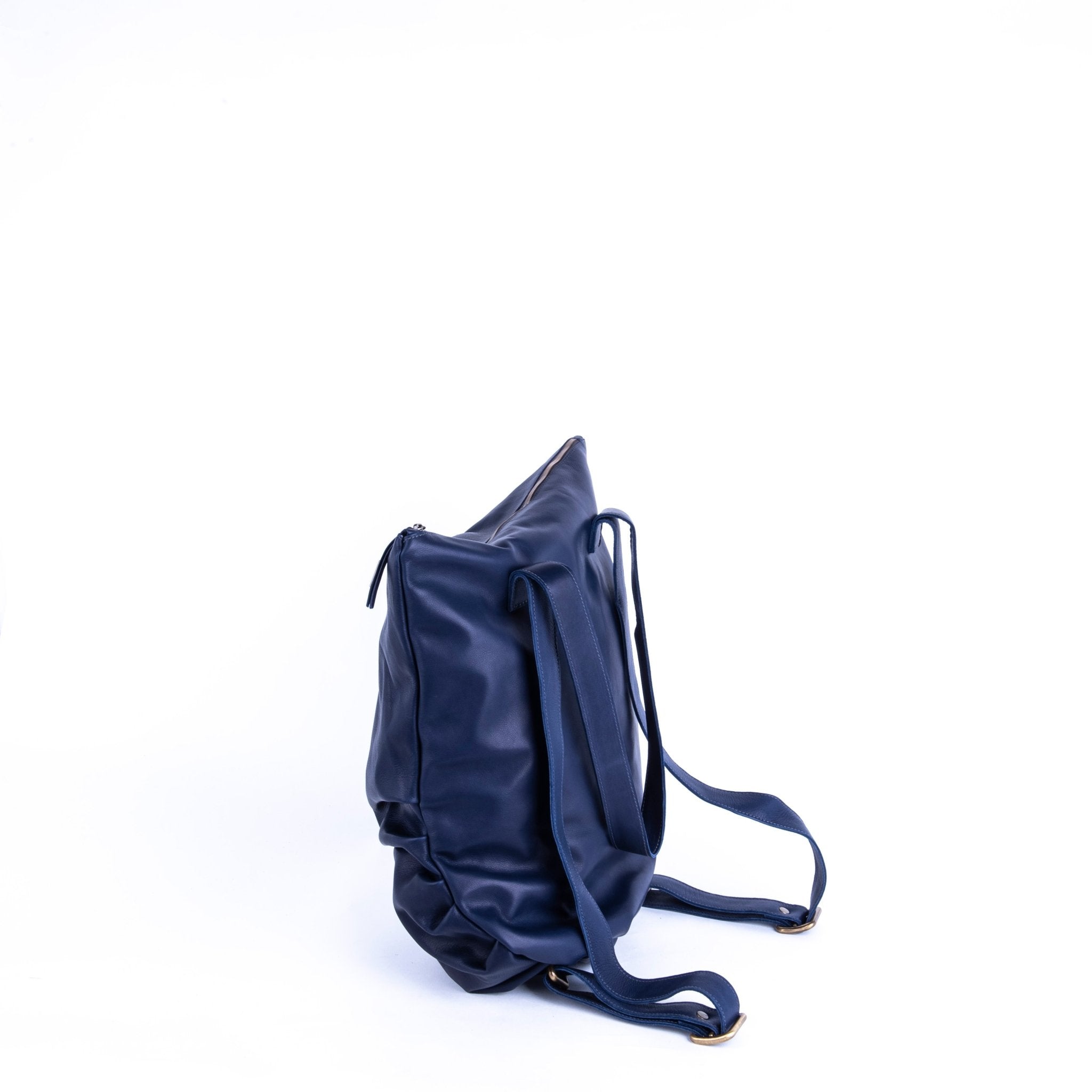 Rumi mousse navy - zaino in pelle blu - Marta Ray