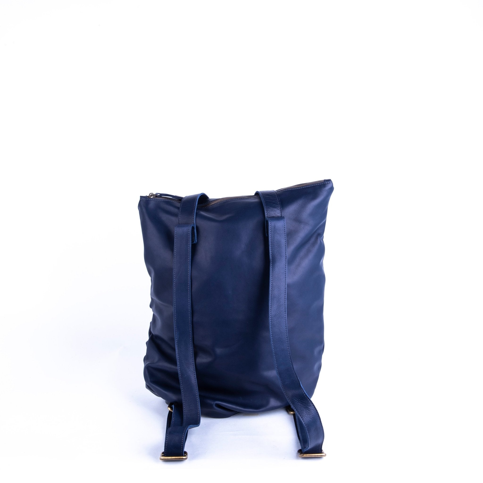 Rumi mousse navy - zaino in pelle blu - Marta Ray