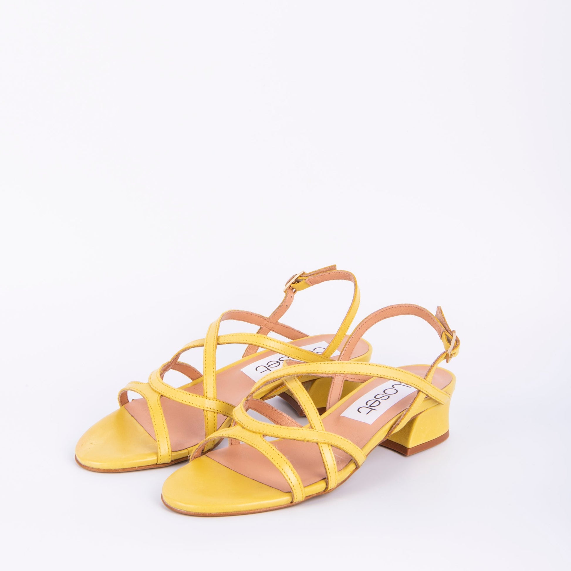 Sabrina savage lime - sandalo intrecciato in pelle verde - Marta Ray