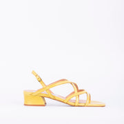 Sabrina savage lime - sandalo intrecciato in pelle verde - Marta Ray